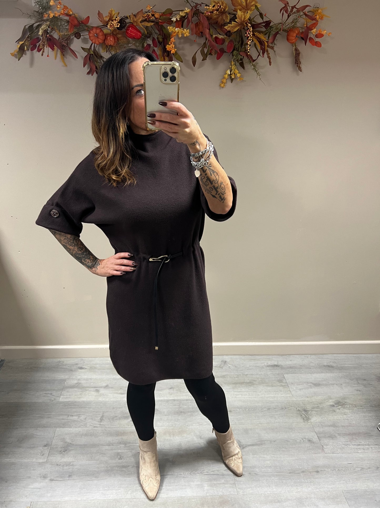 Belted Knit Dress