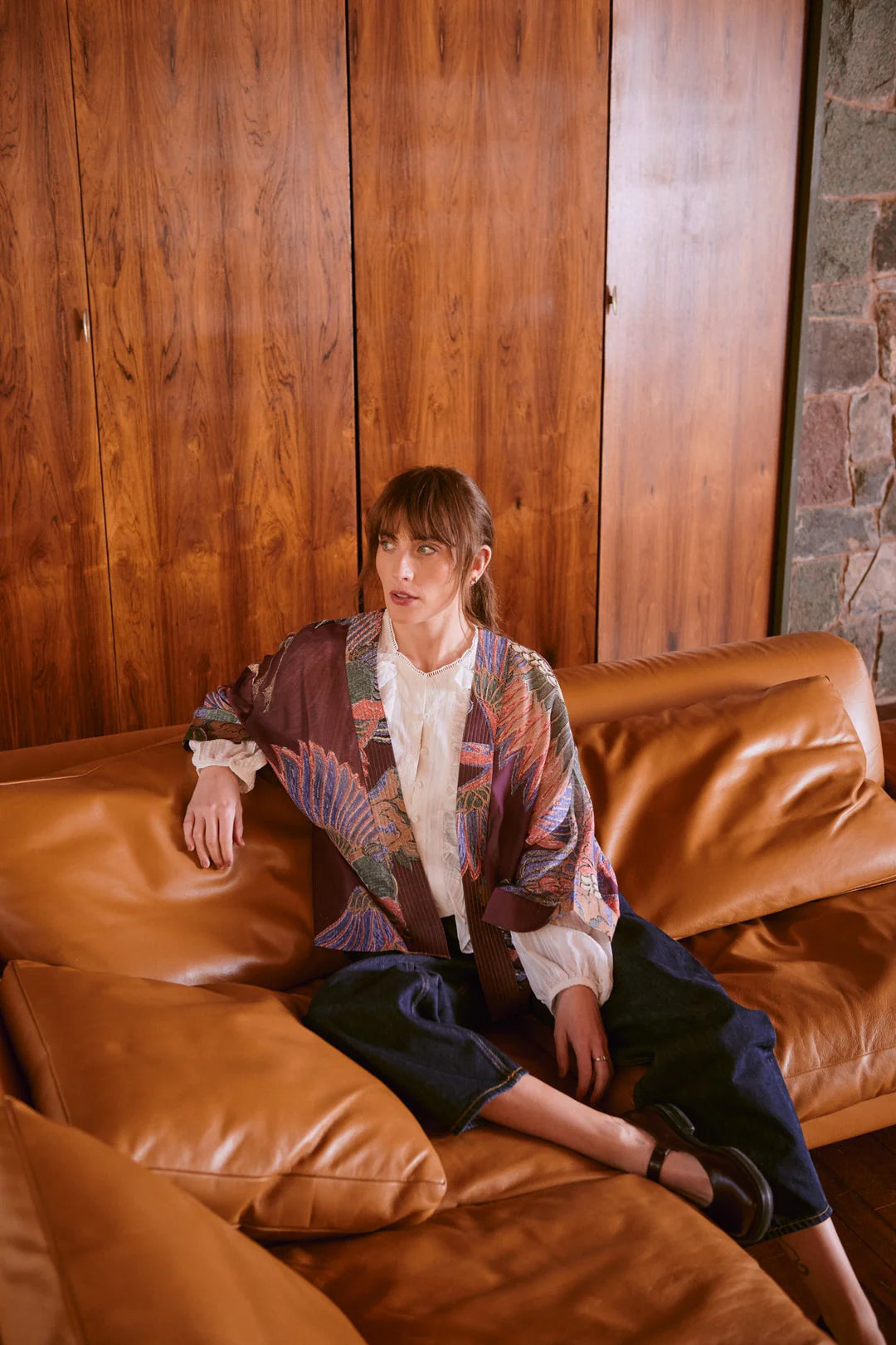 OHS Crane Plum Kimono