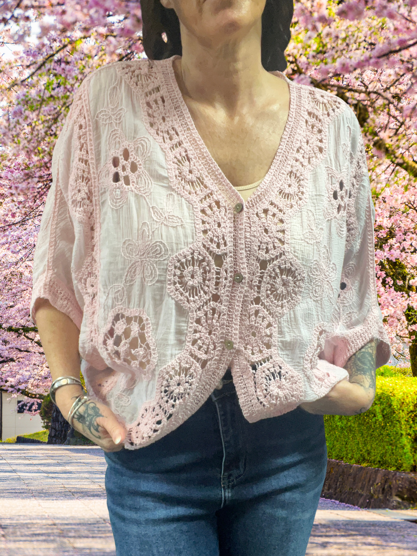 Batwing Crochet Cardigan