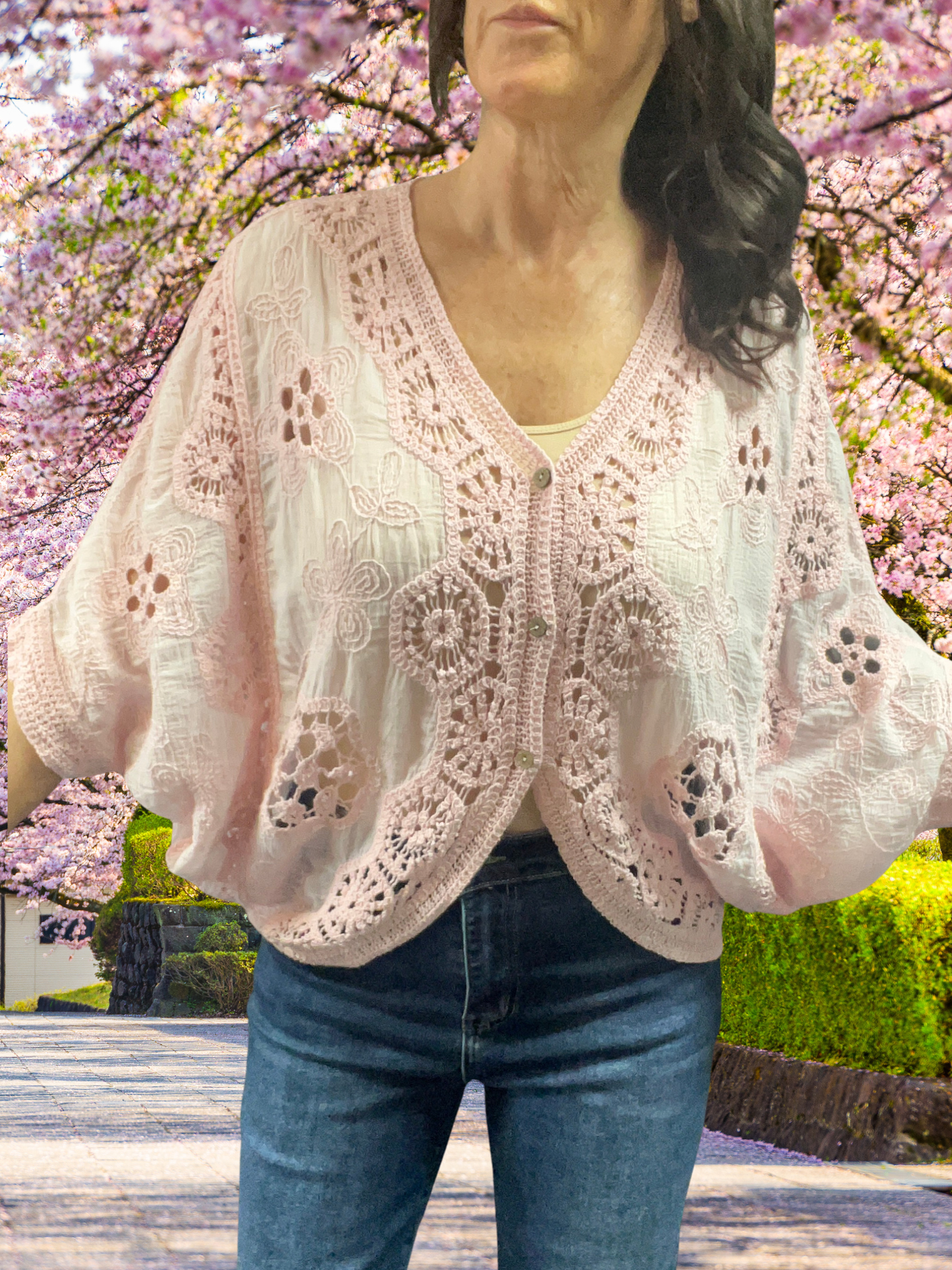 Batwing Crochet Cardigan