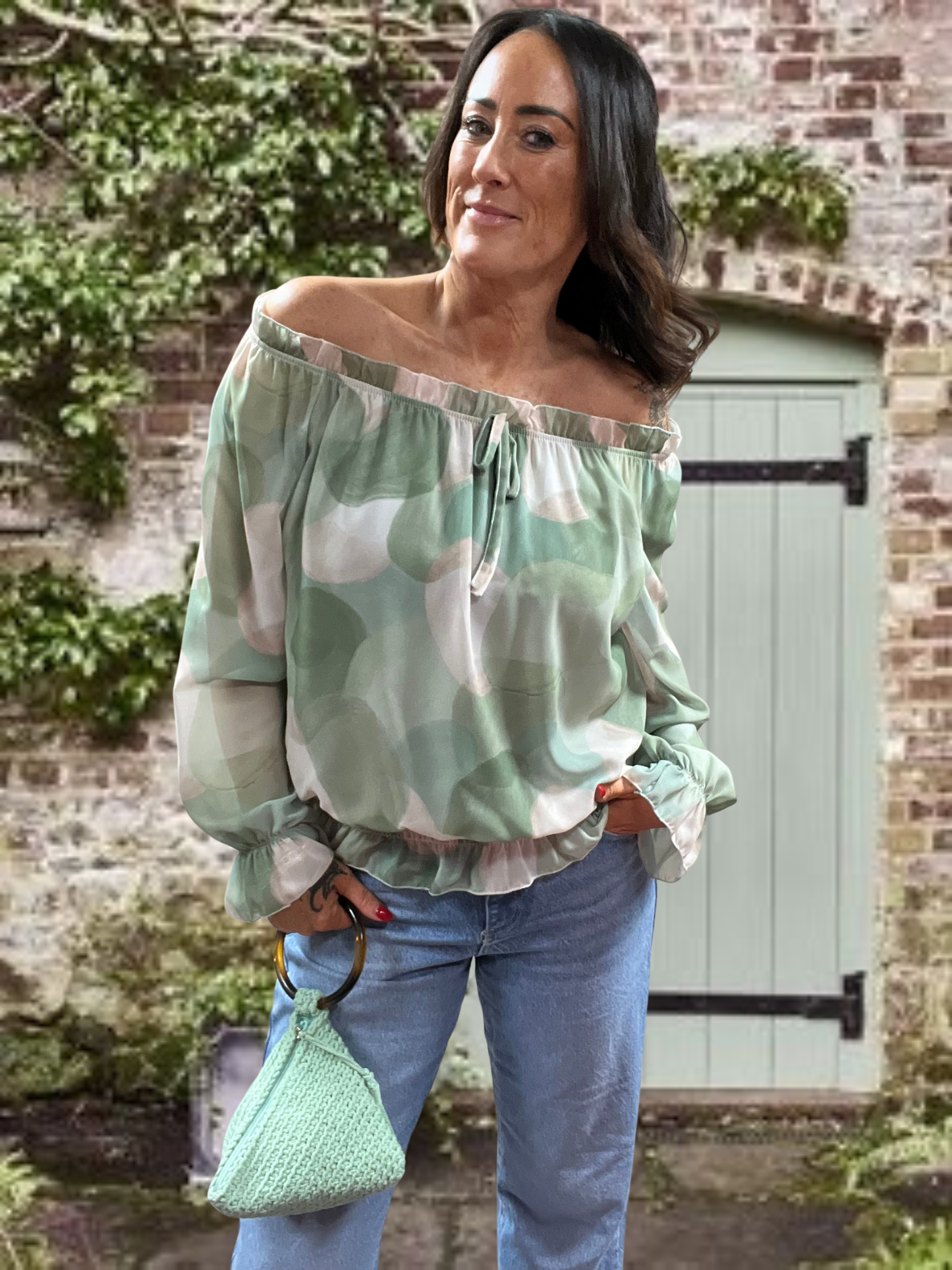 Bardot Patterned Chiffon Blouse