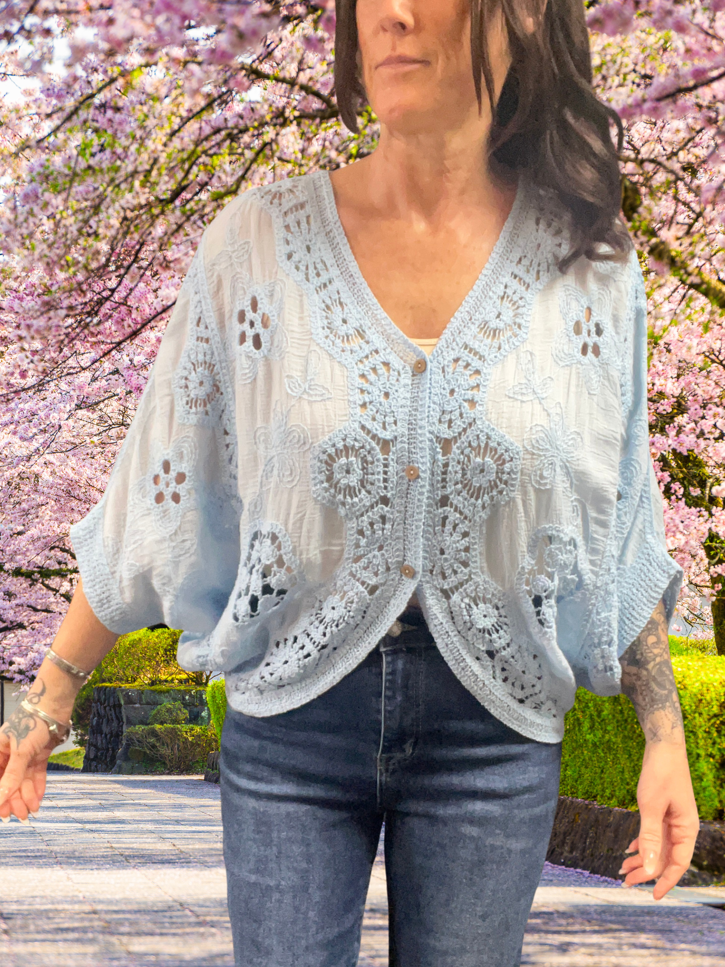 Batwing Crochet Cardigan