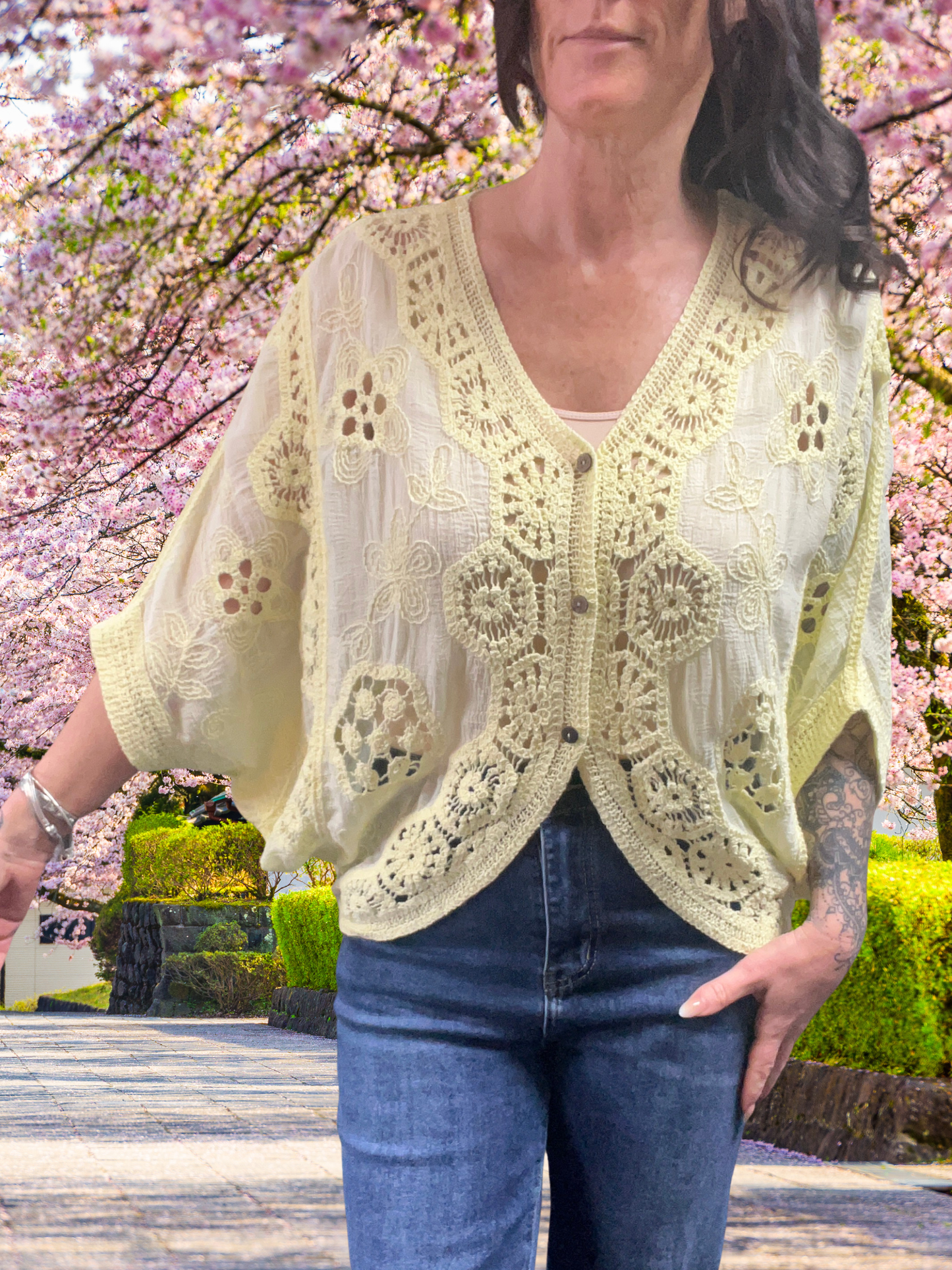 Batwing Crochet Cardigan