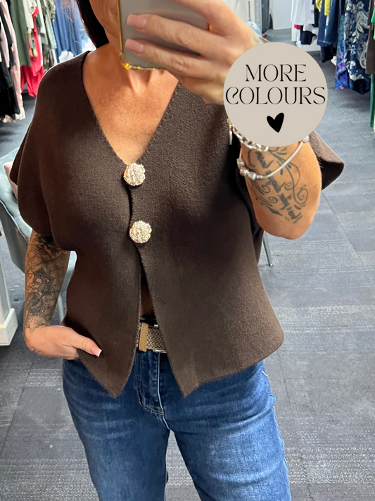 Gold Button Cardigan