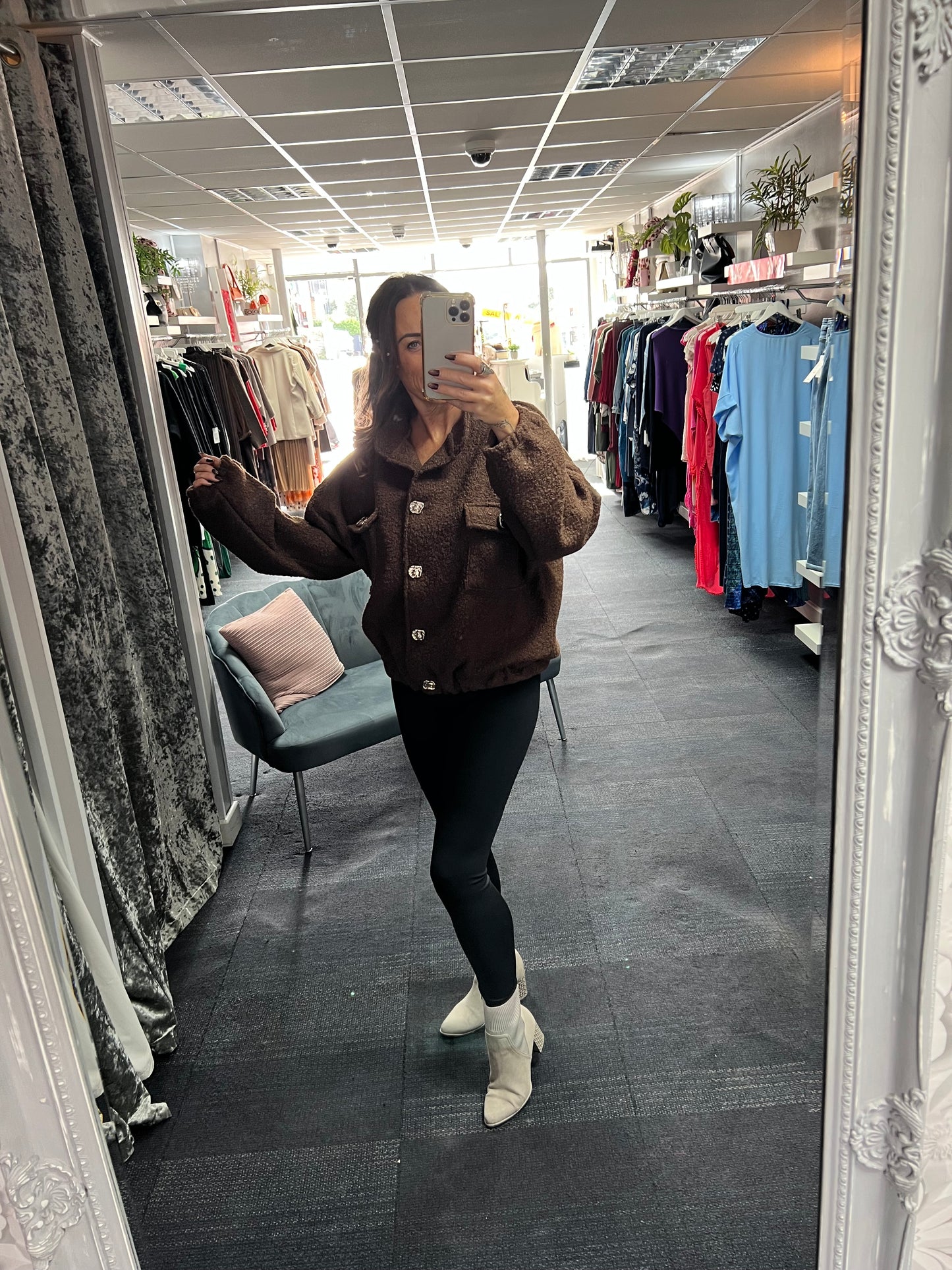 Boucle Bomber Jacket