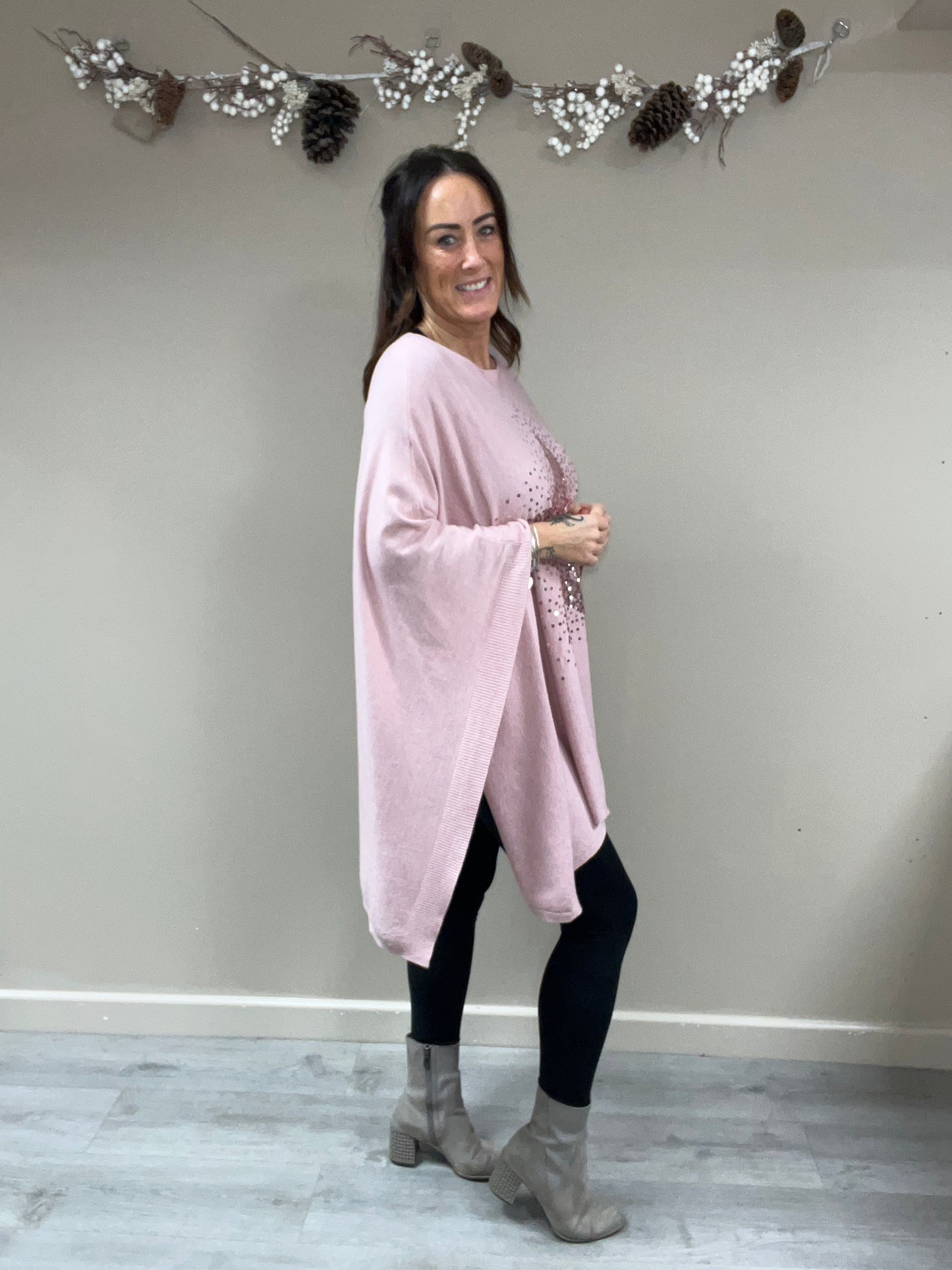 Sparkly Sequin Star Poncho