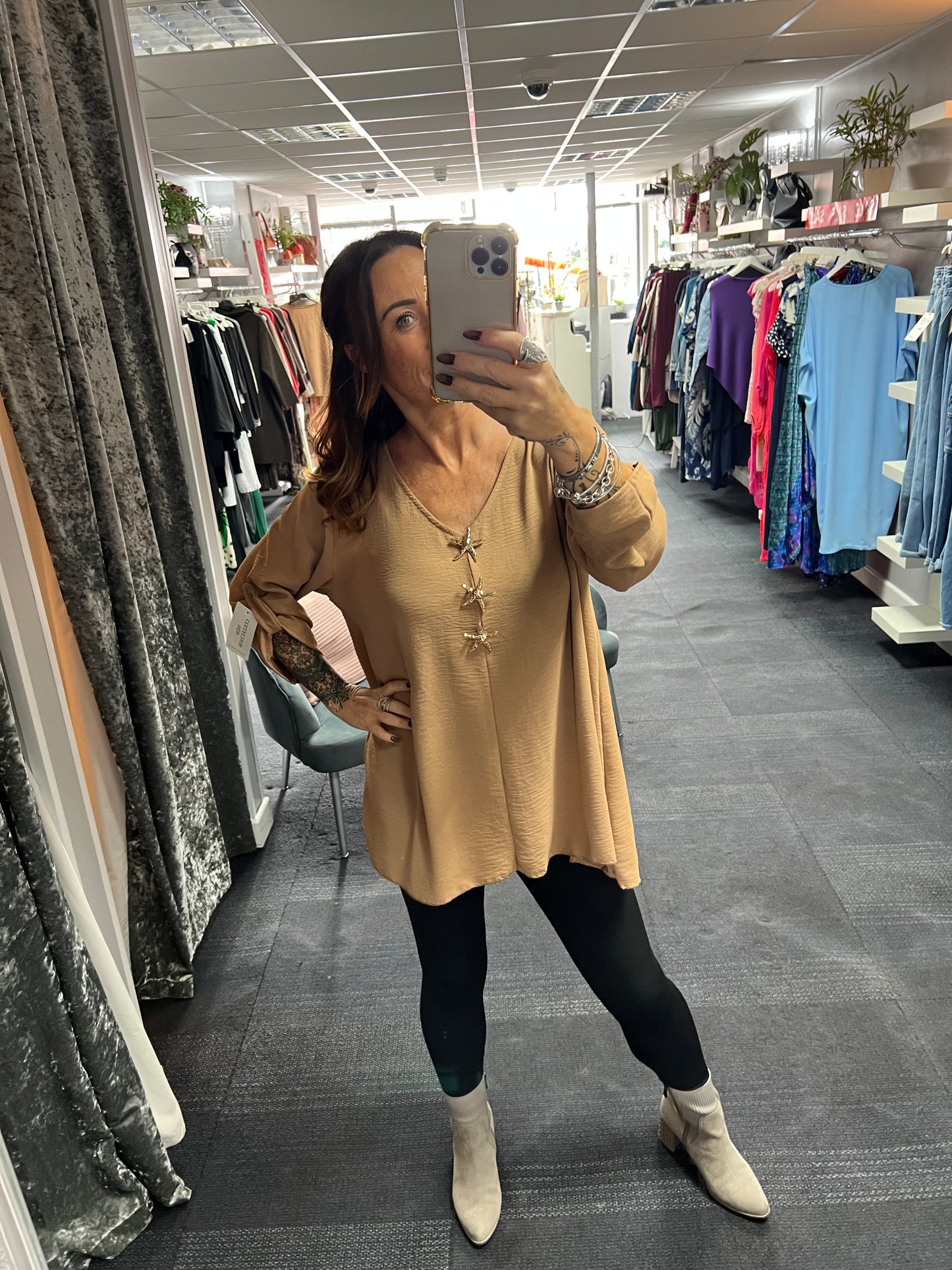 Starfish Brooch Blouse