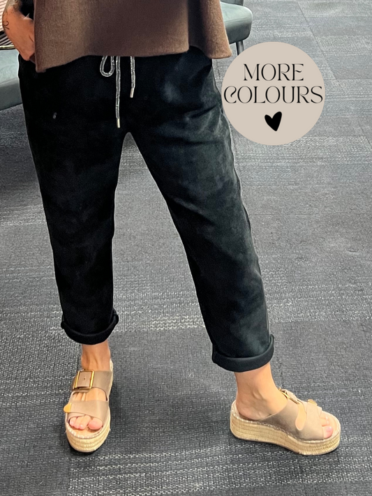 Chenille Drawstring Trousers
