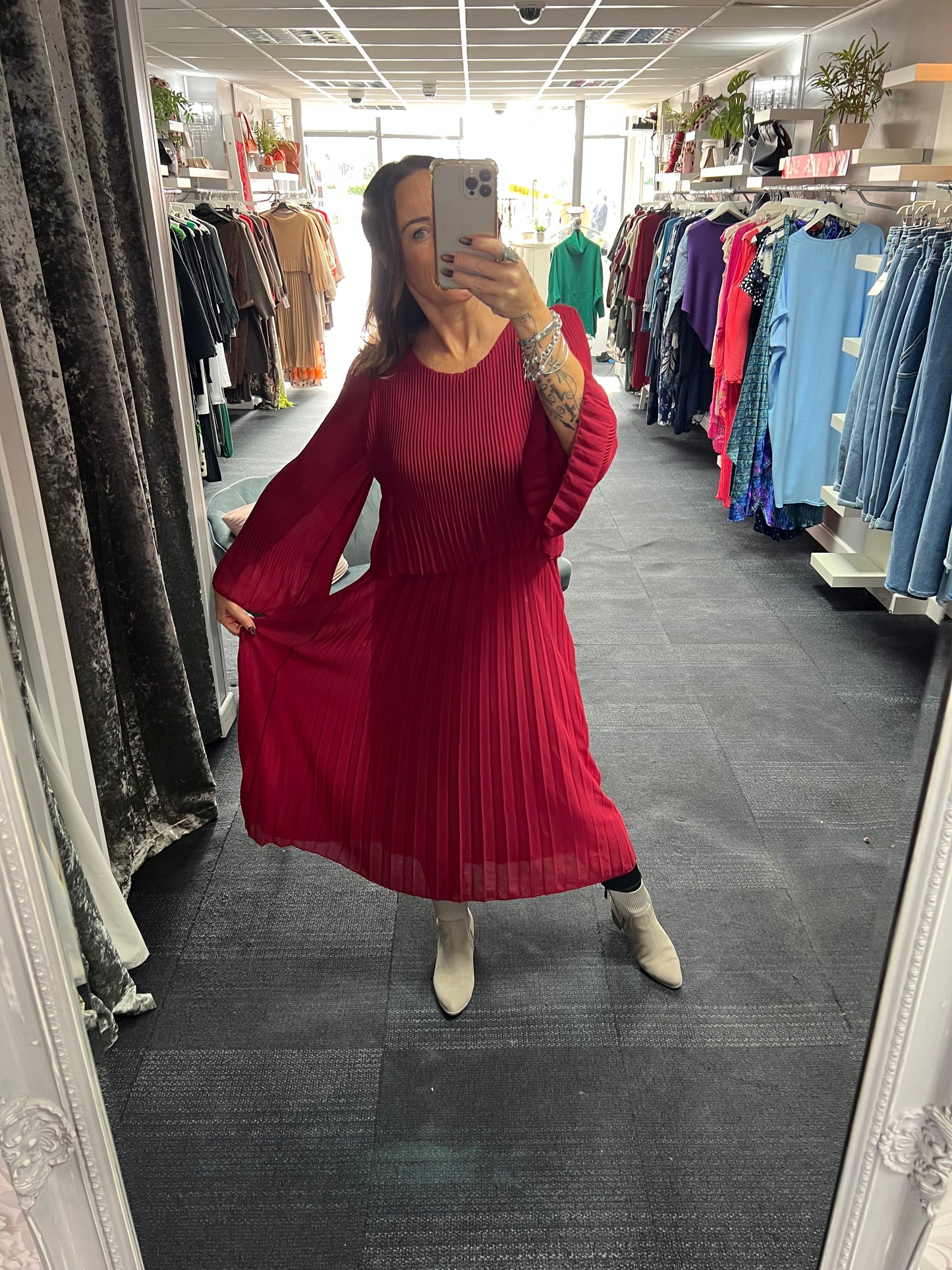 Chiffon Pleated Dress