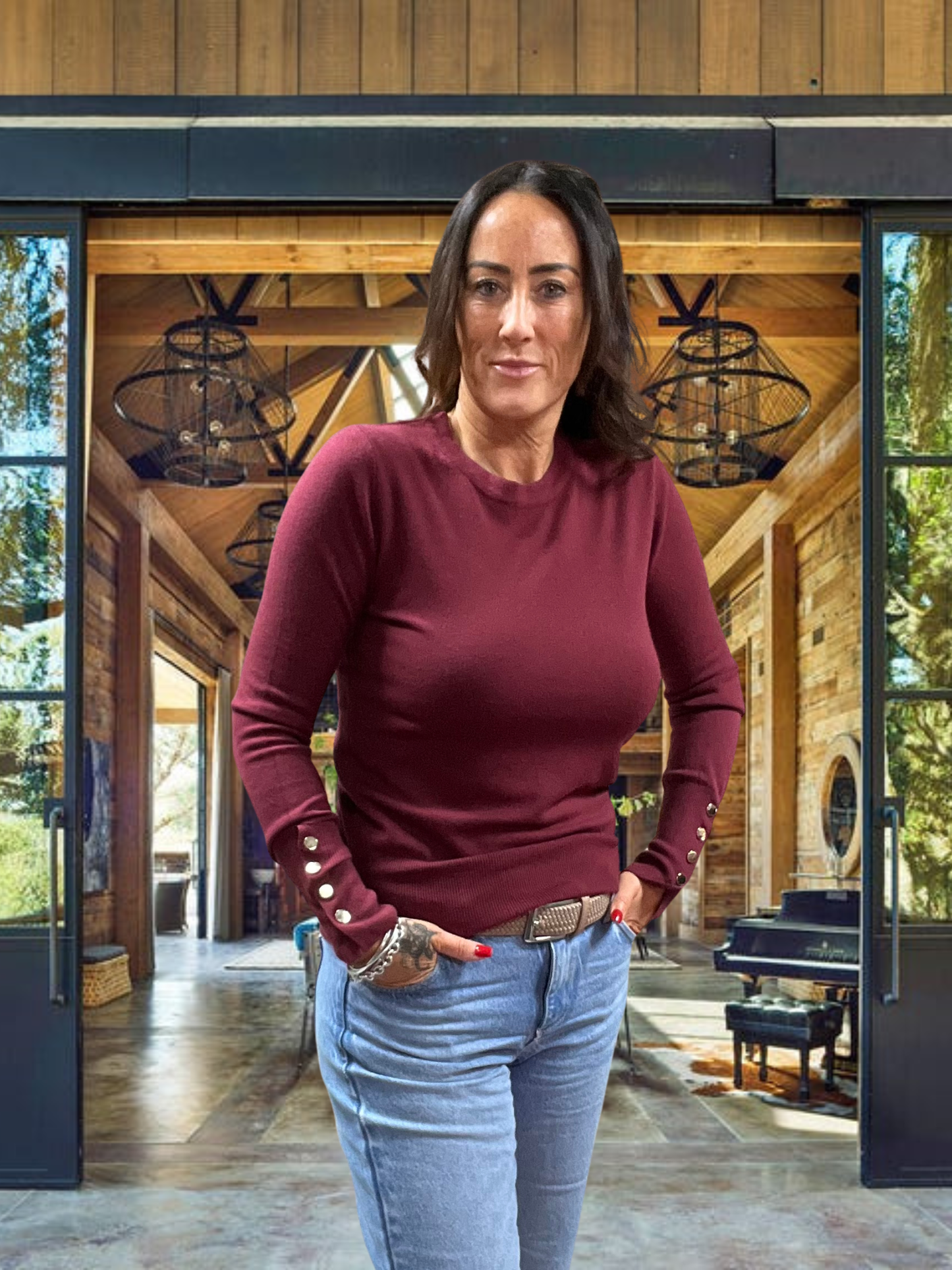 Gold Popper Cuff Knit