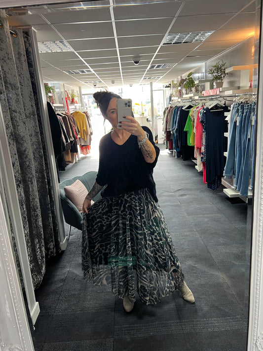 Tulle Patterned Skirt