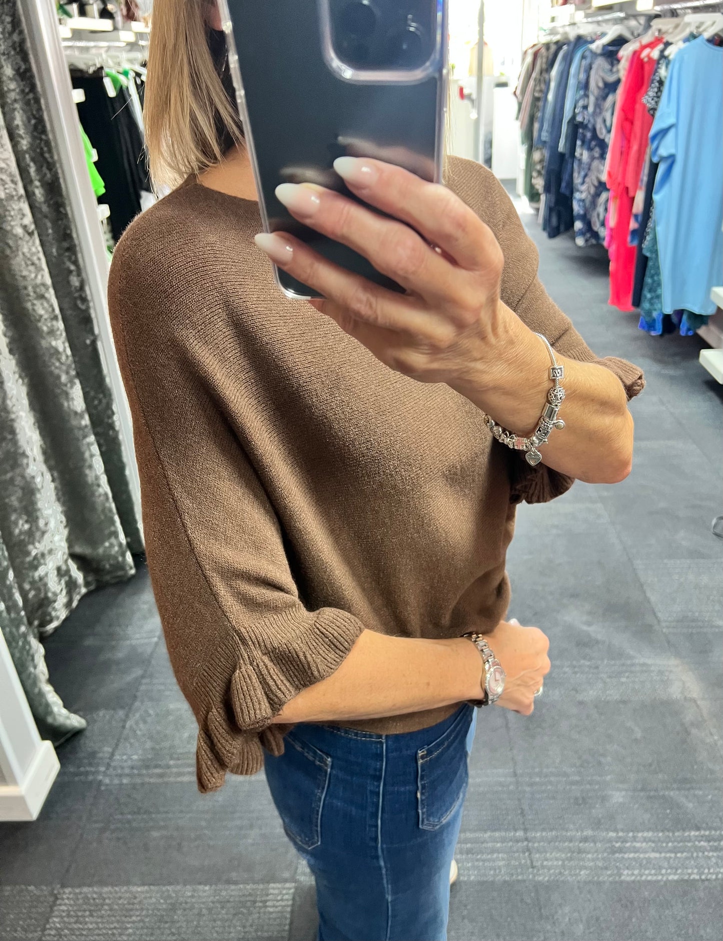 Frill Sleeve Knit