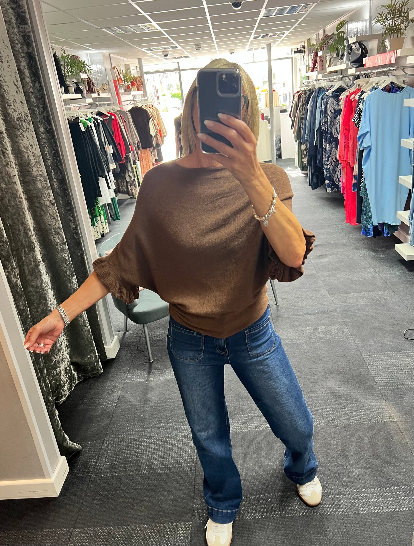 Frill Sleeve Knit