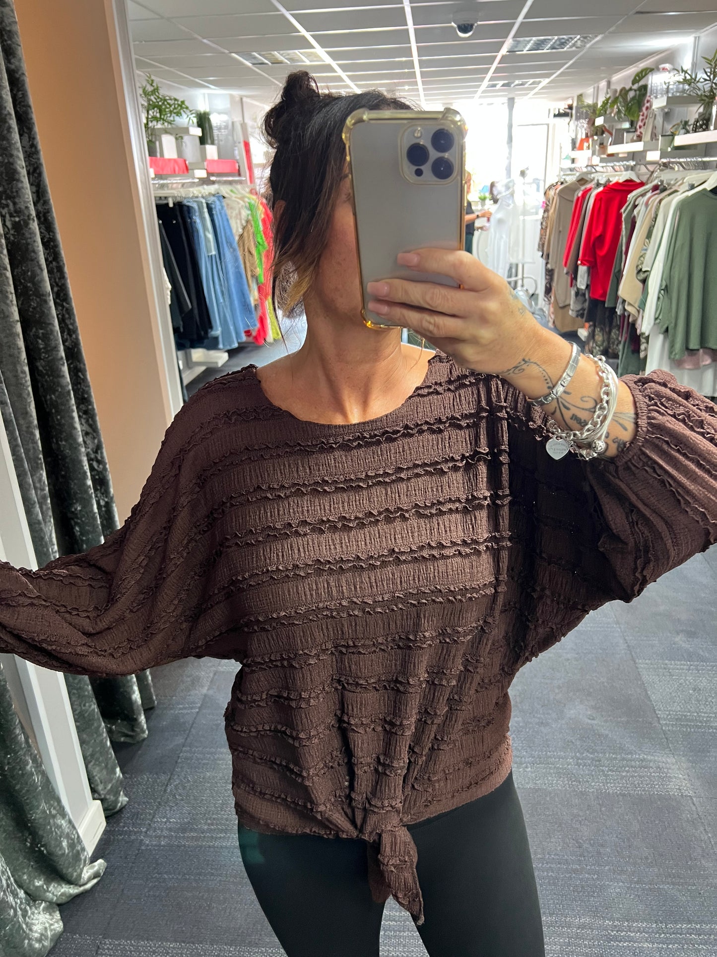 Ruffled Tie Top