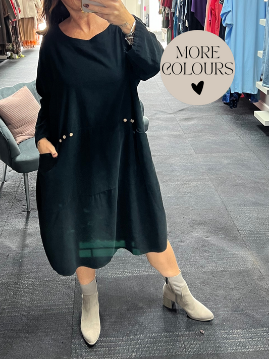 Needlecord Pocket Dress