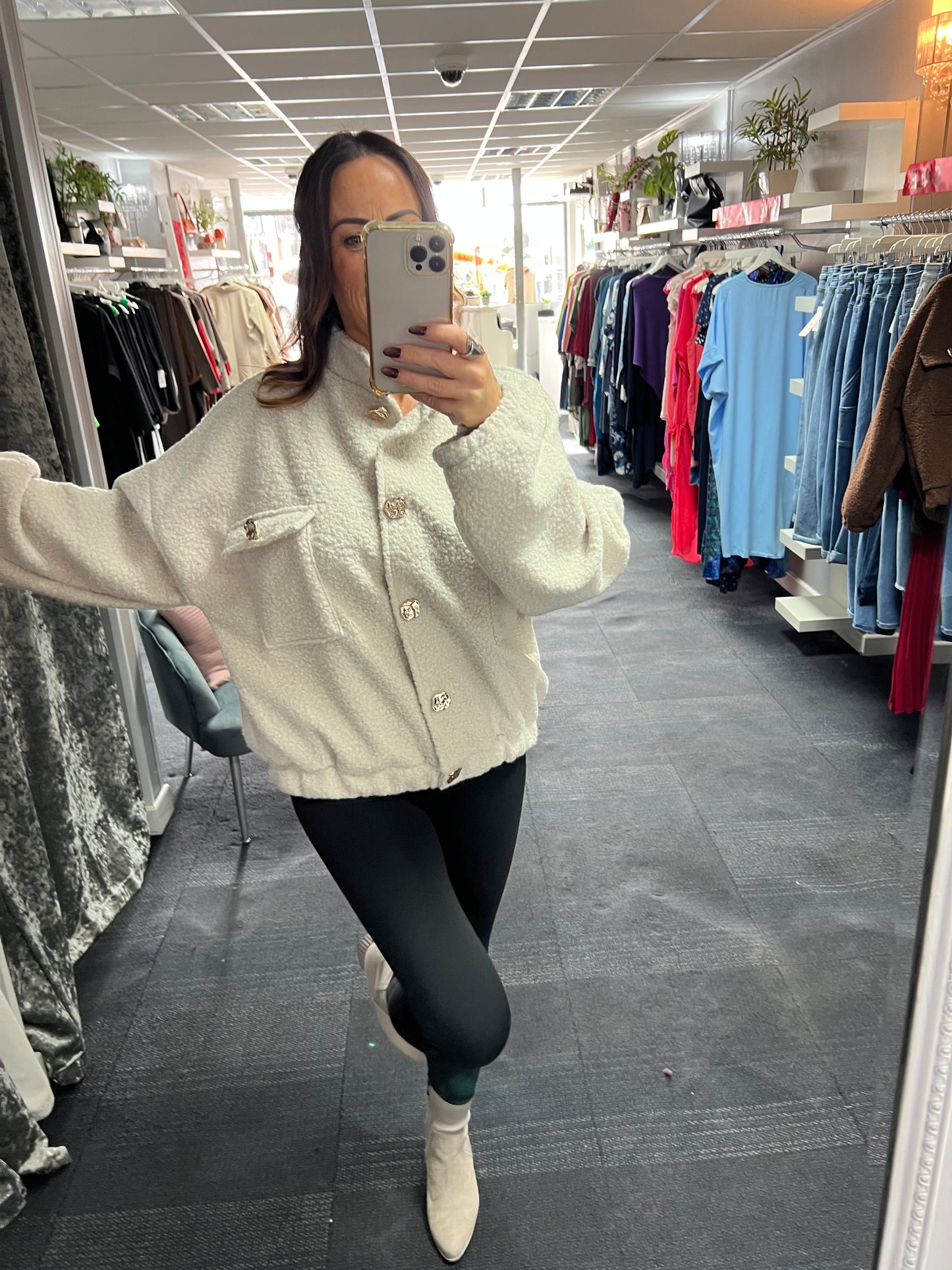 Boucle Bomber Jacket