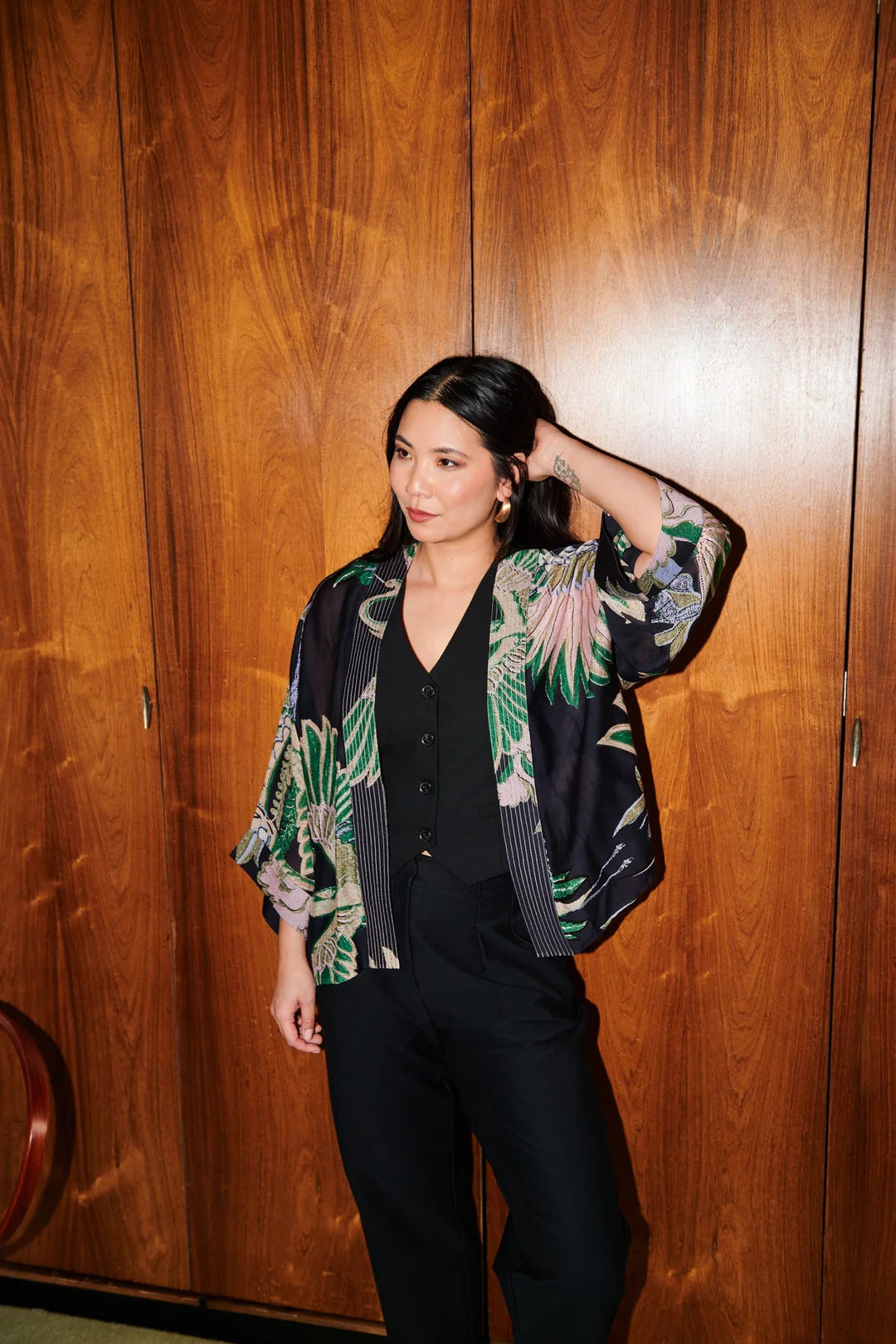 OHS Crane Emerald Kimono