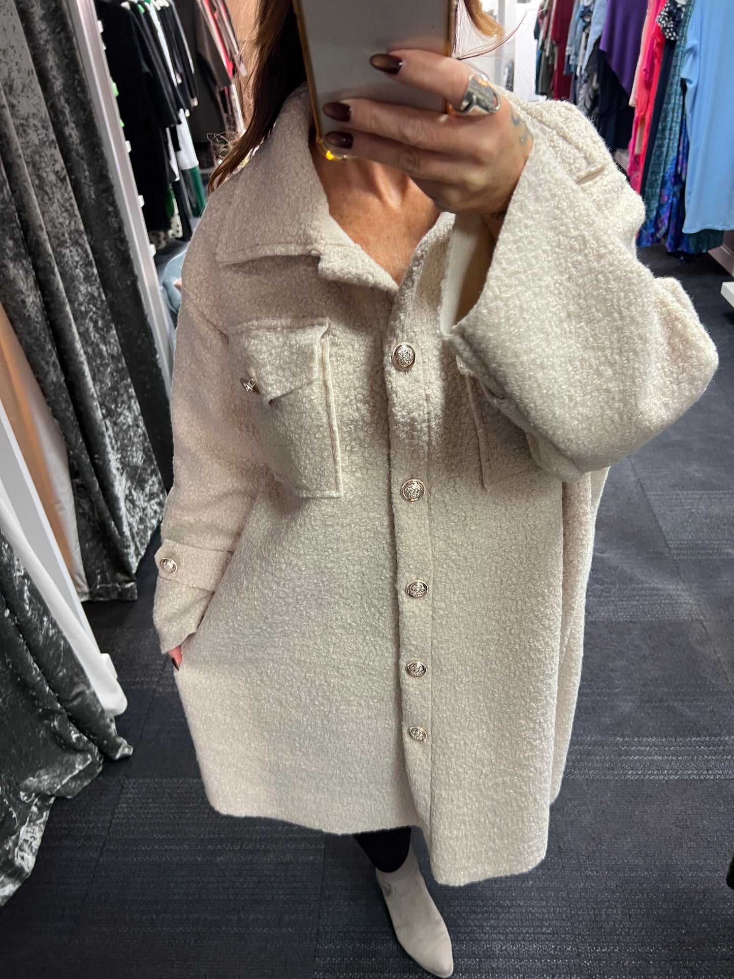 Boucle Mid Length Jacket