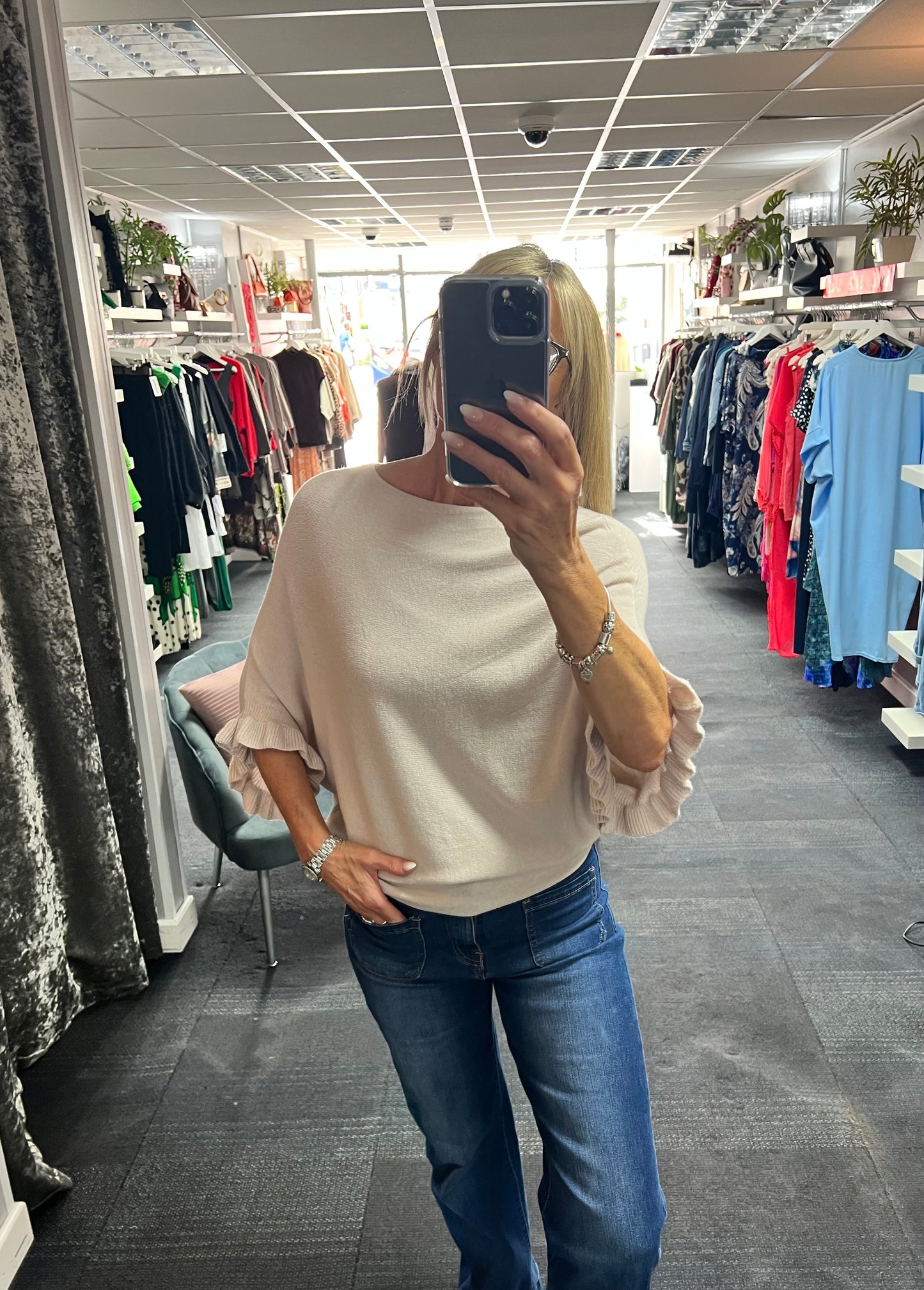 Frill Sleeve Knit