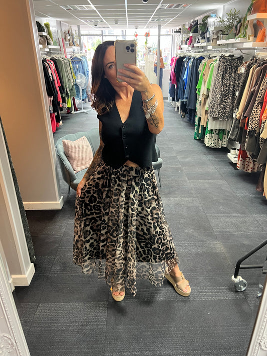 Tulle Patterned Skirt