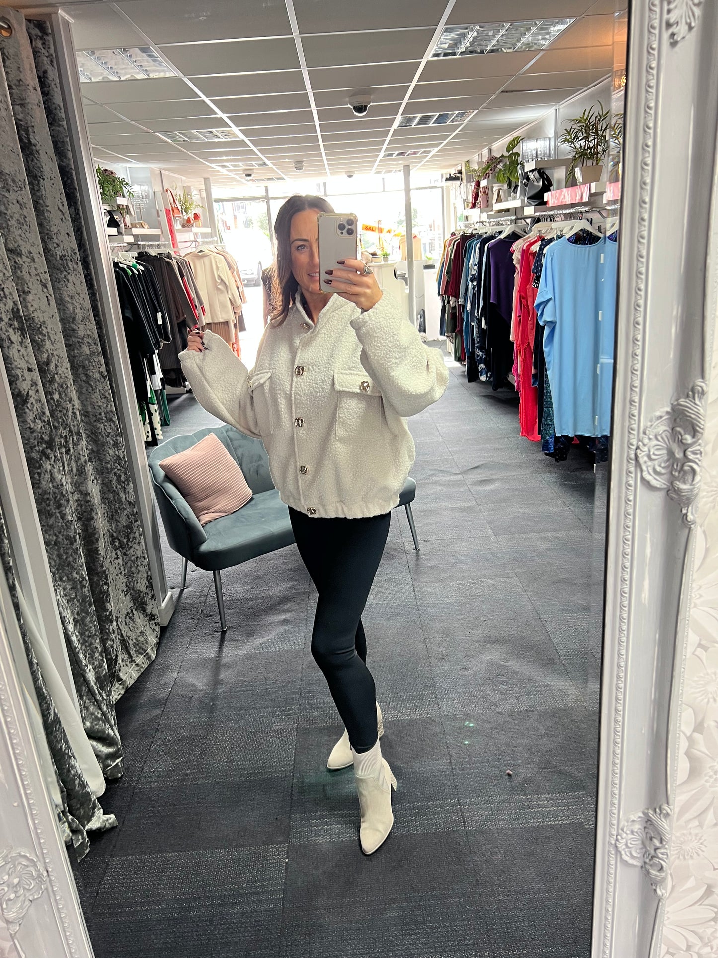 Boucle Bomber Jacket
