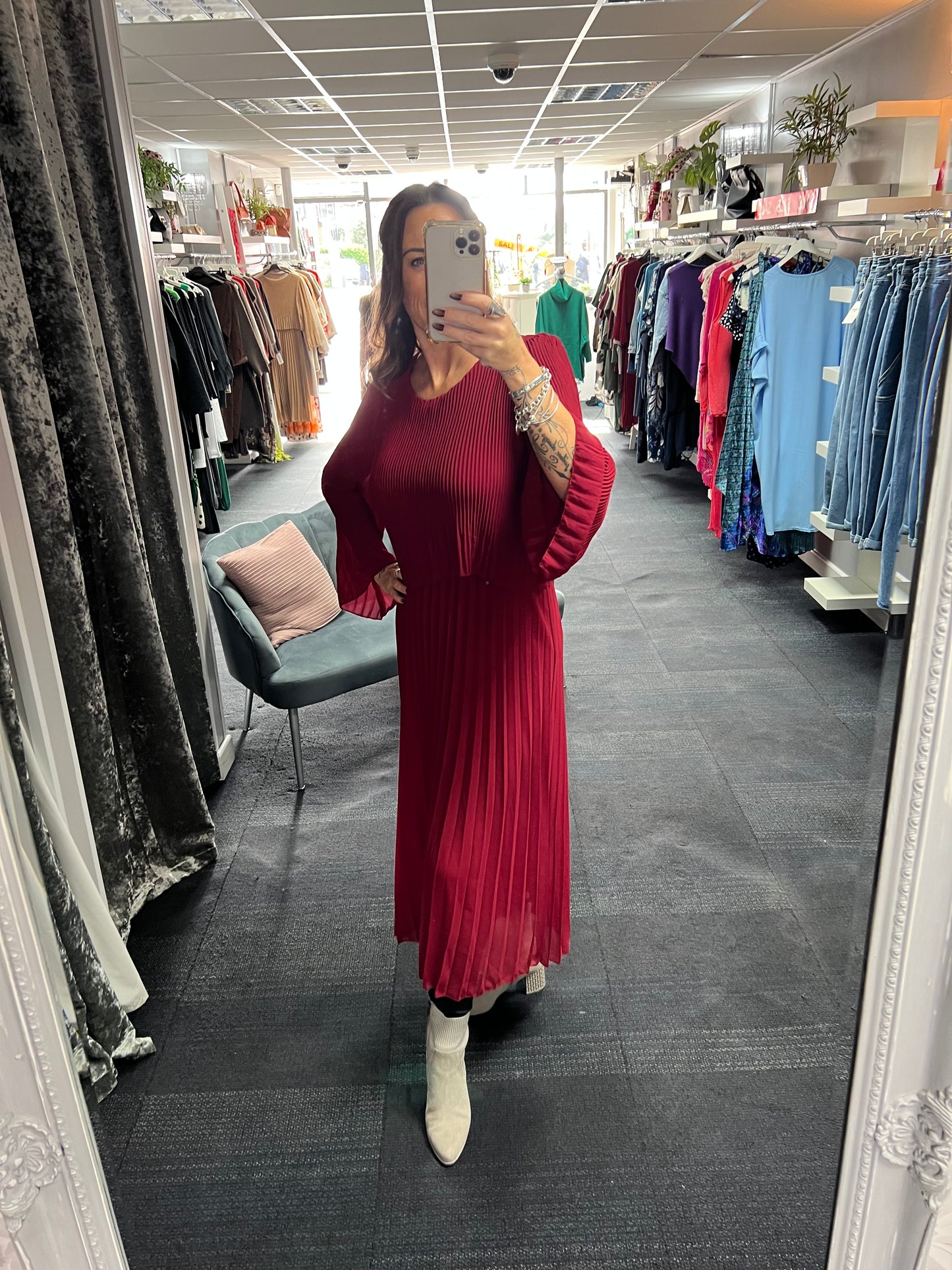Chiffon Pleated Dress