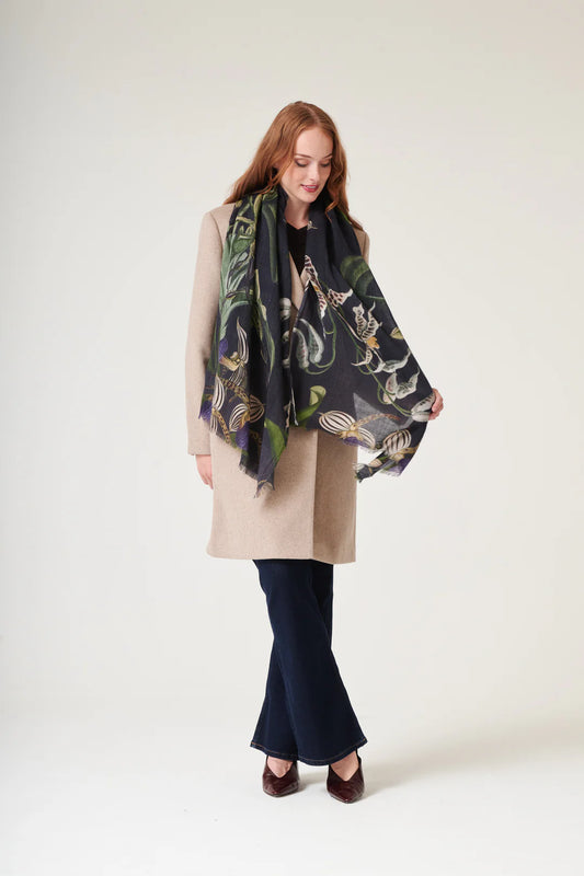 OHS Orchid Black Scarf
