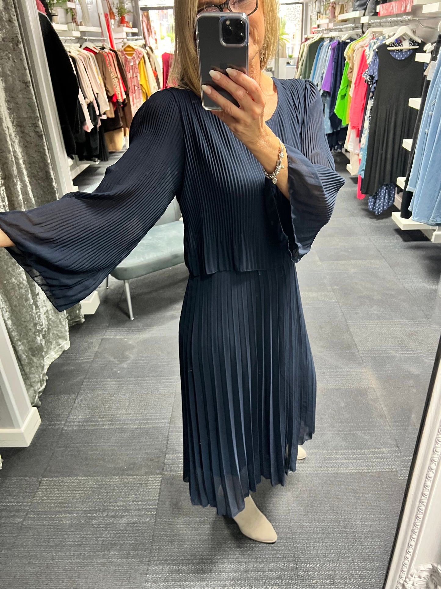 Chiffon Pleated Dress
