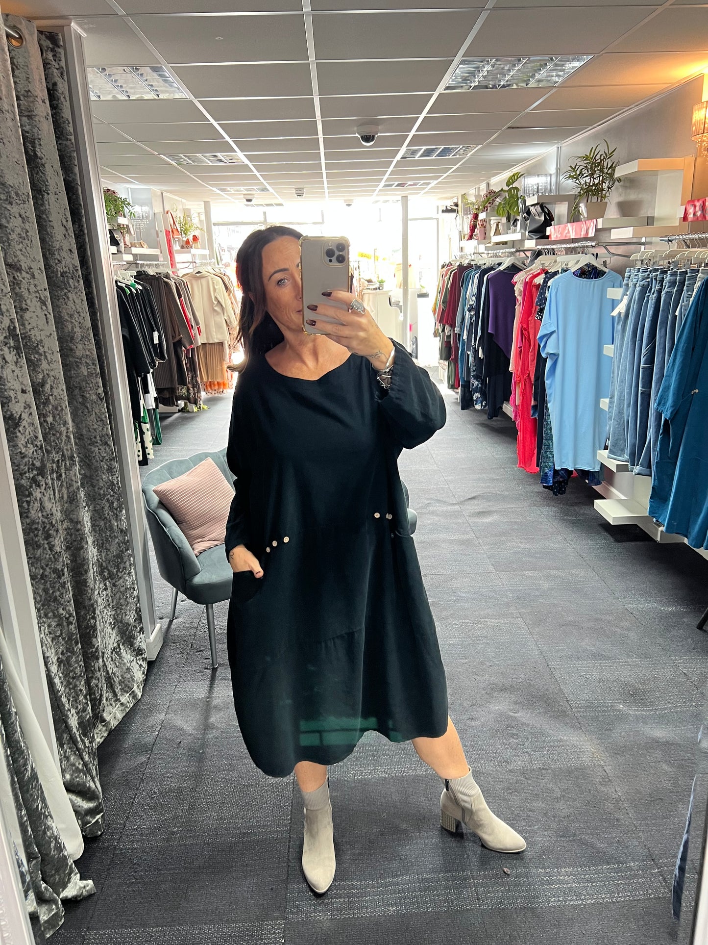 Needlecord Pocket Dress
