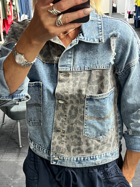 Animal Patch Denim Jacket