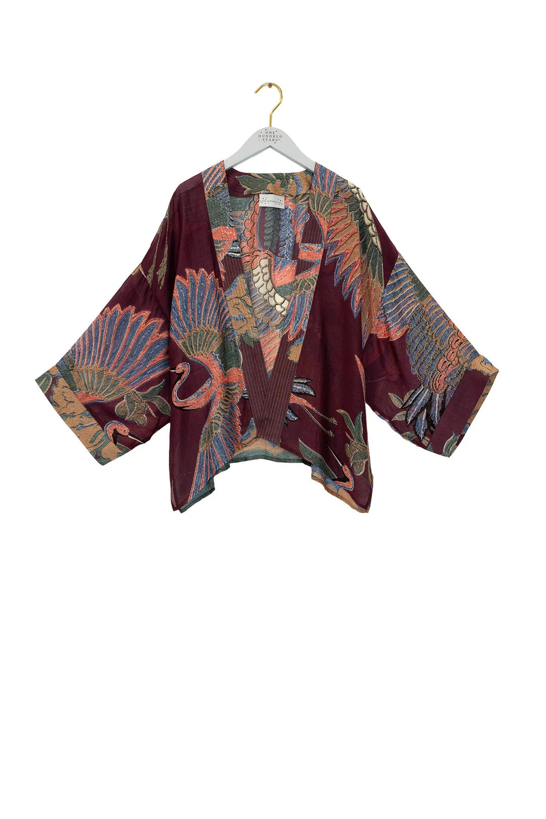 OHS Crane Plum Kimono