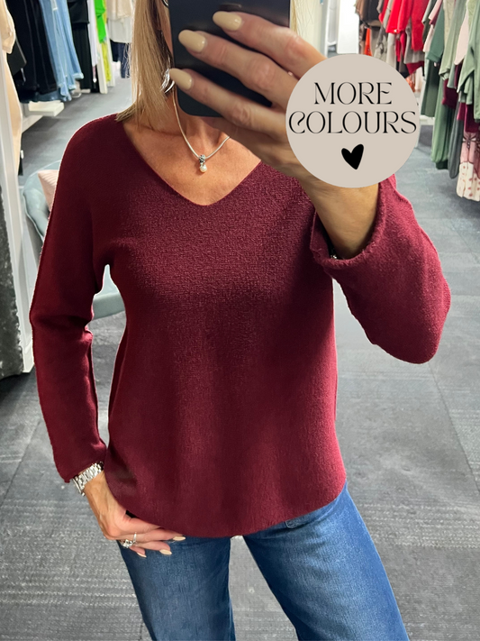 V Neck Classic Knit