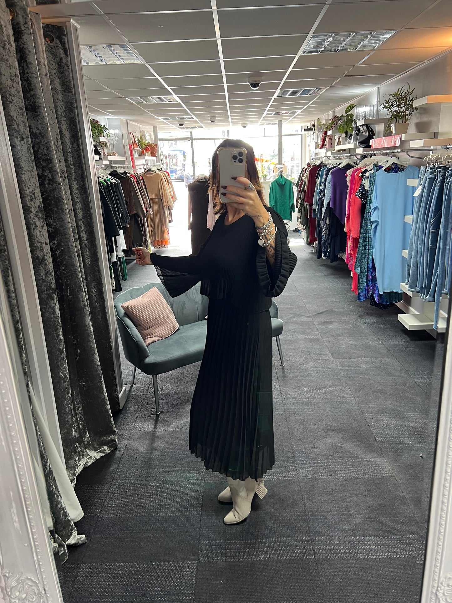 Chiffon Pleated Dress