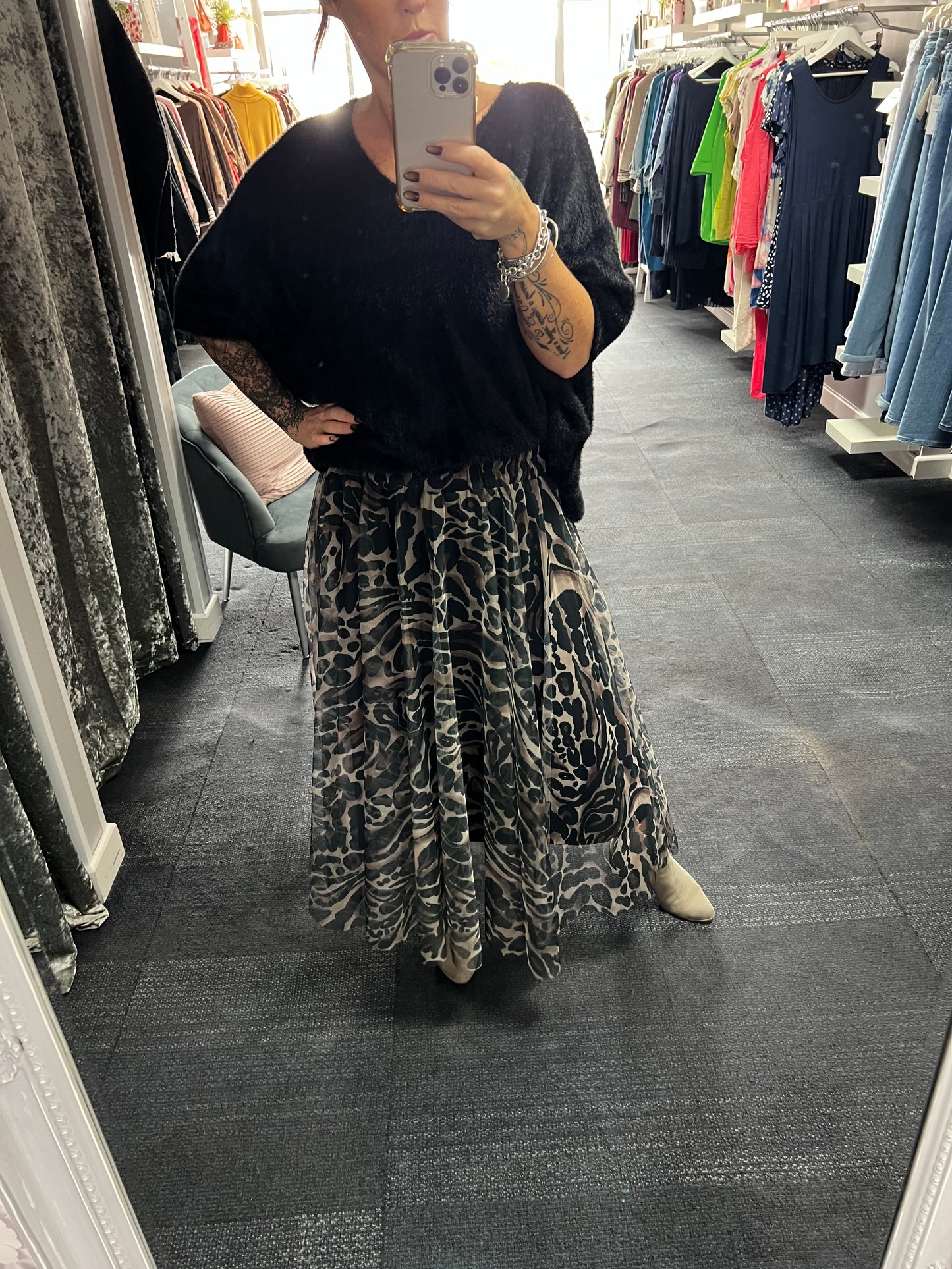 Tulle Patterned Skirt