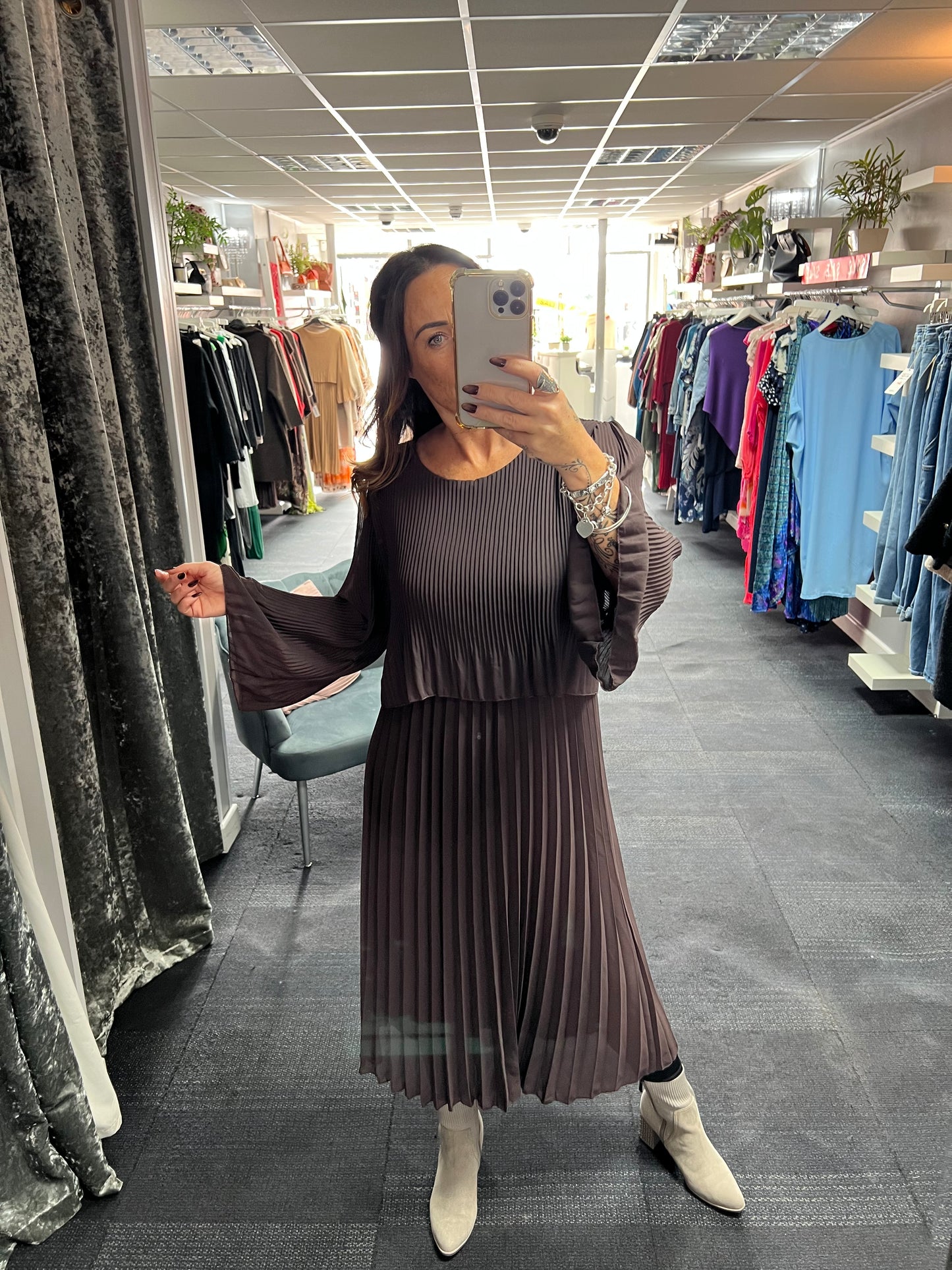 Chiffon Pleated Dress