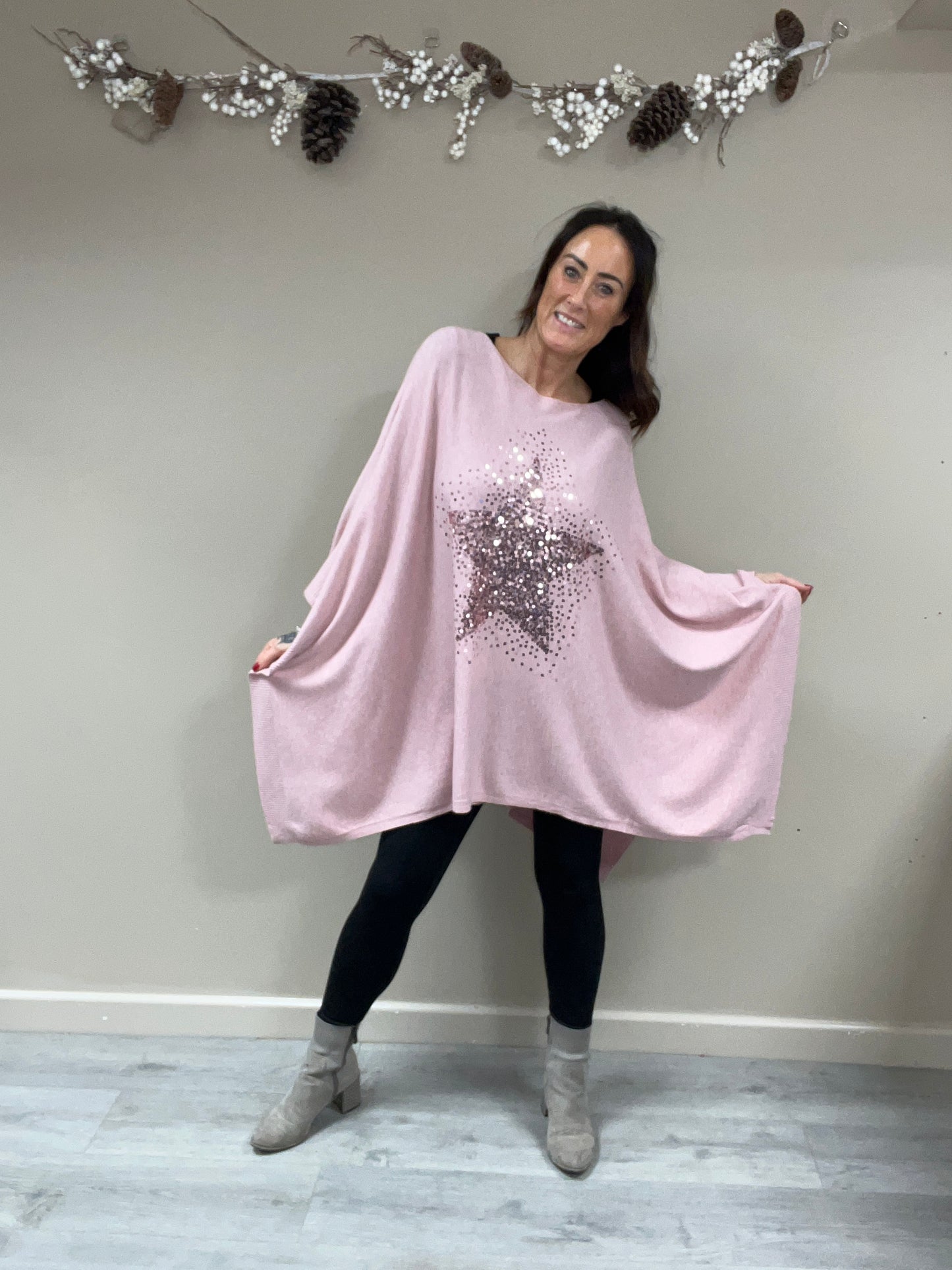 Sparkly Sequin Star Poncho
