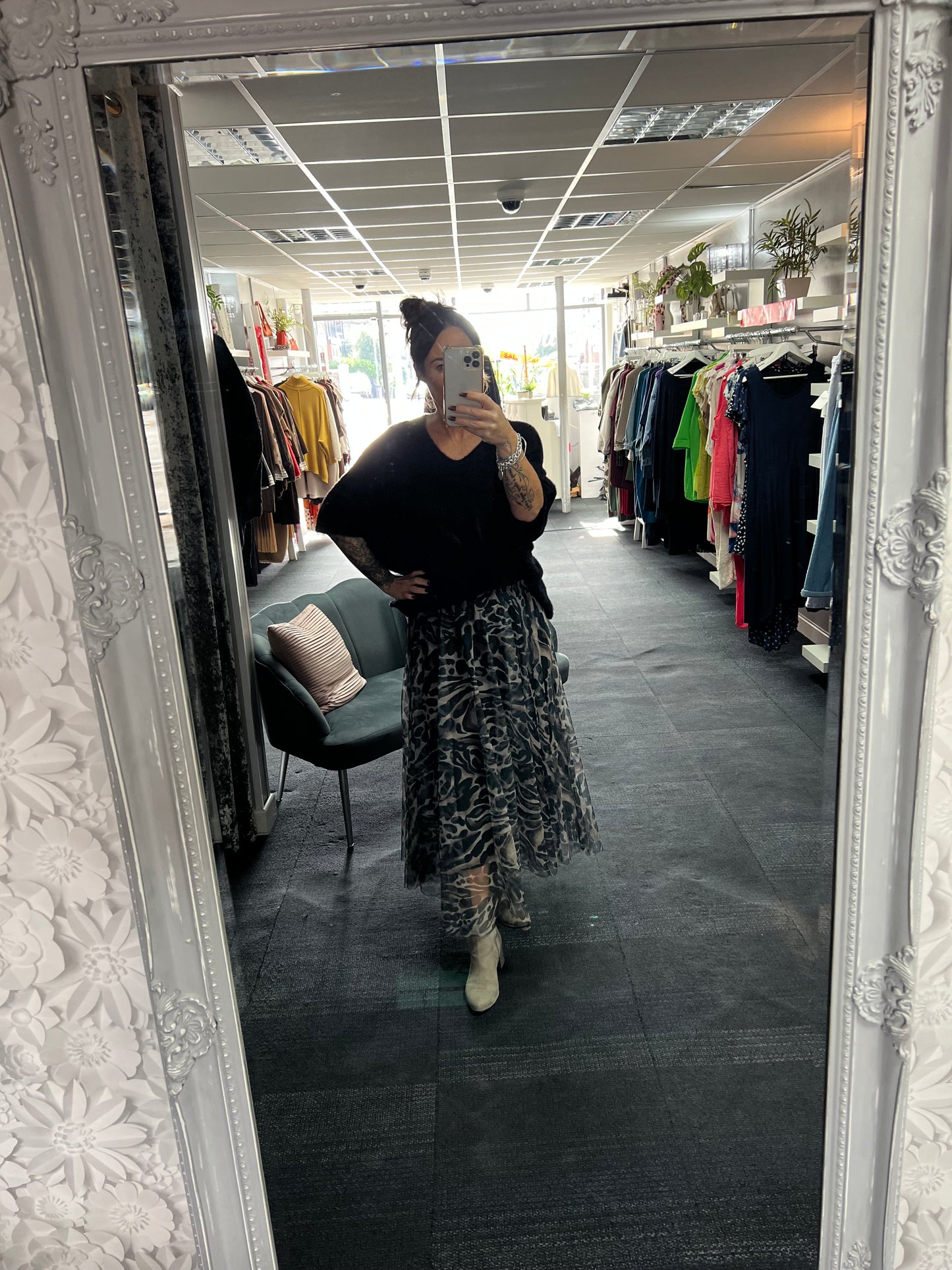Tulle Patterned Skirt