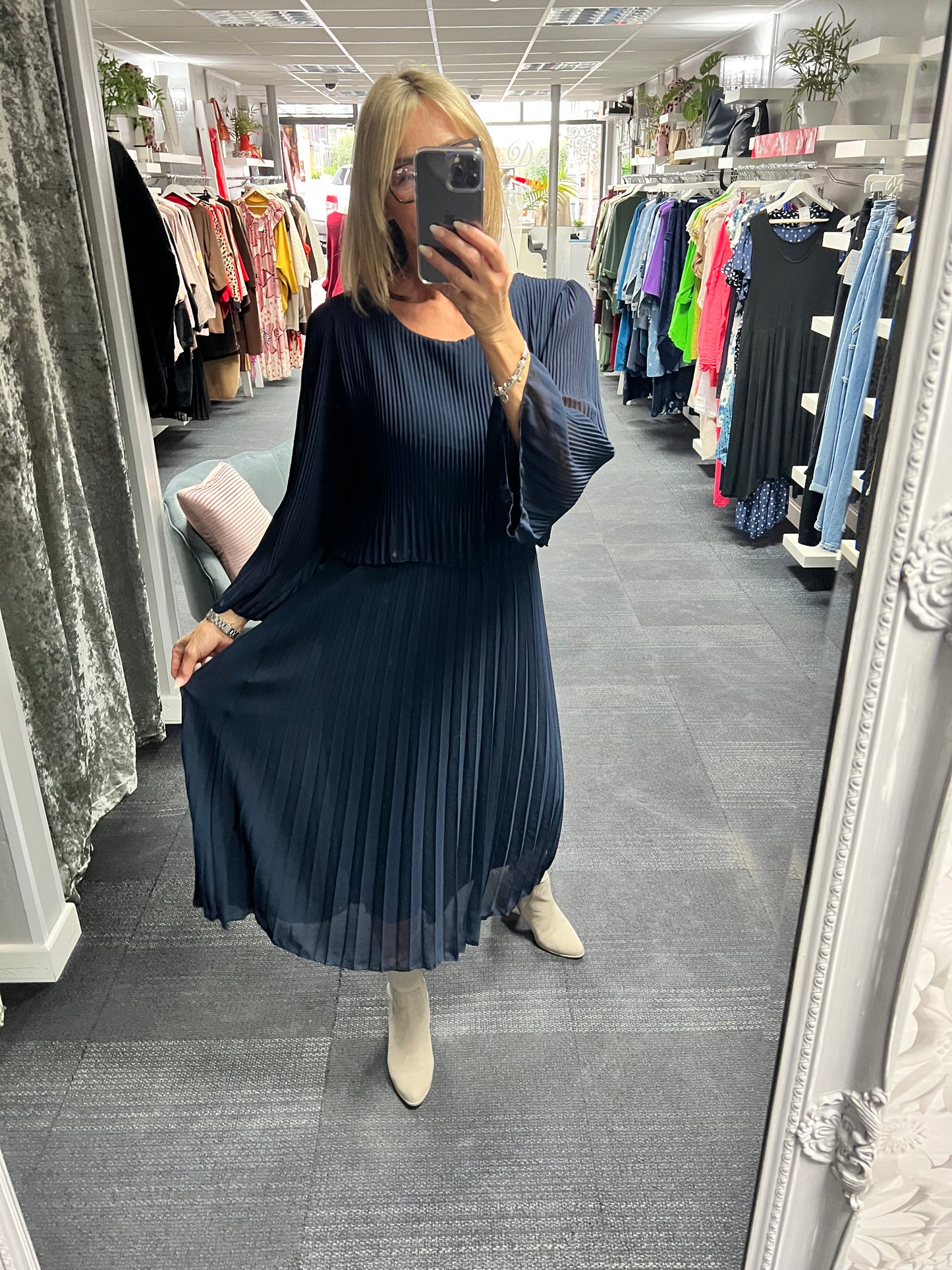 Chiffon Pleated Dress