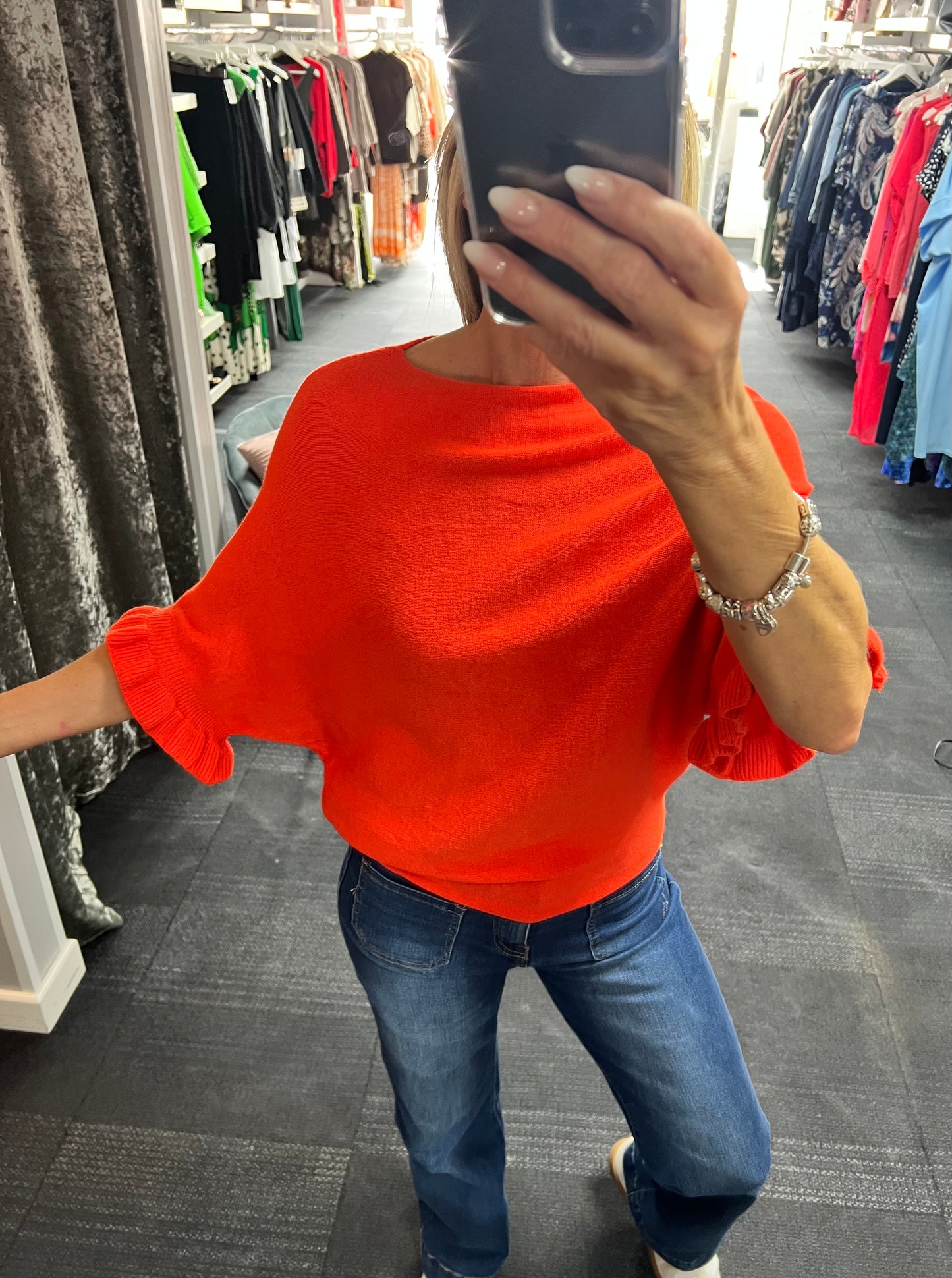 Frill Sleeve Knit