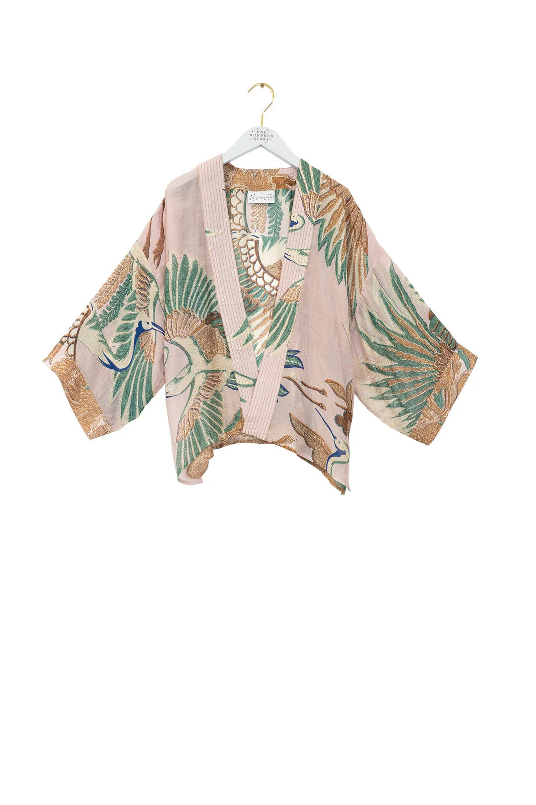 OHS Crane Plaster Pink Kimono