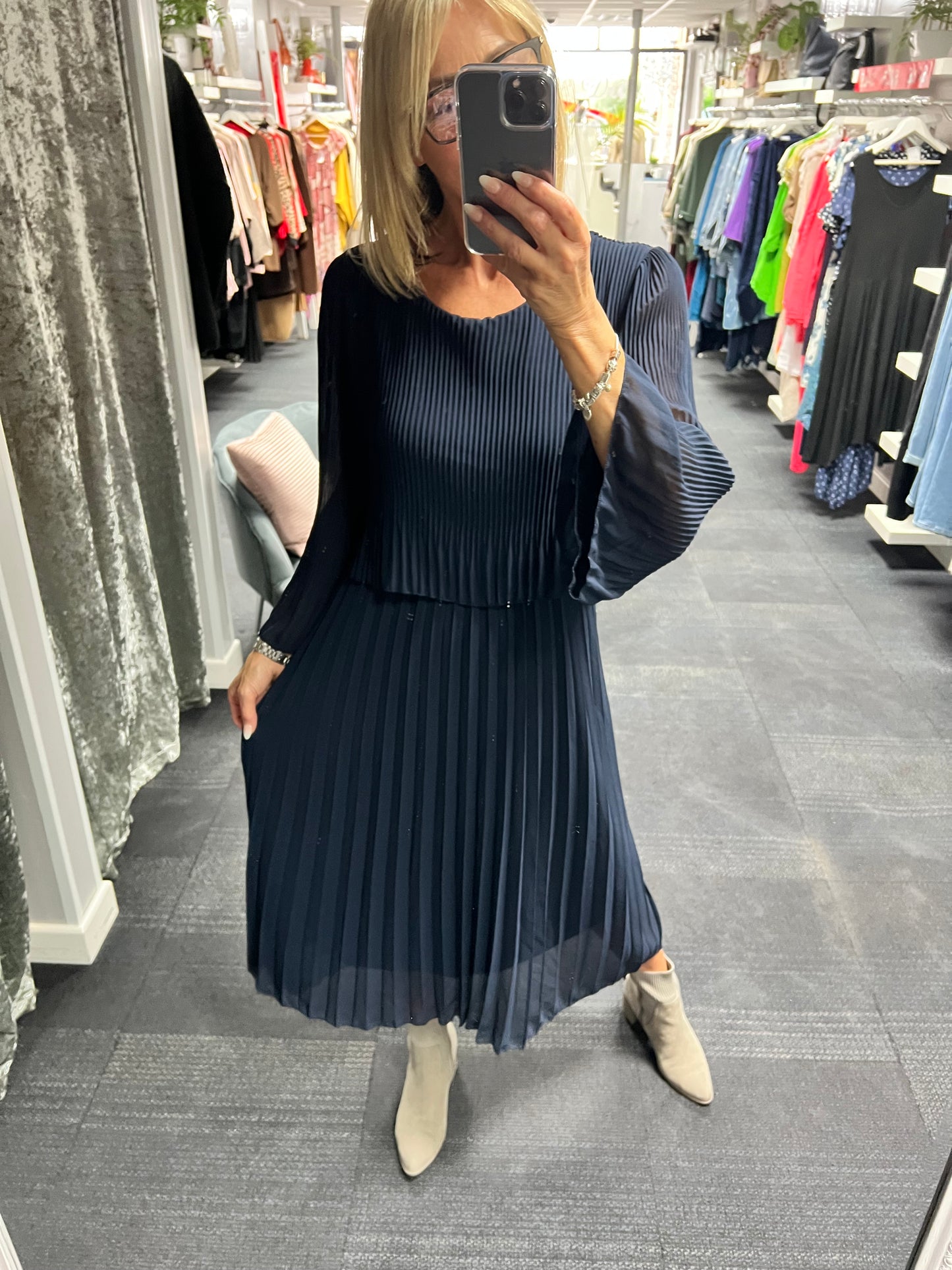 Chiffon Pleated Dress