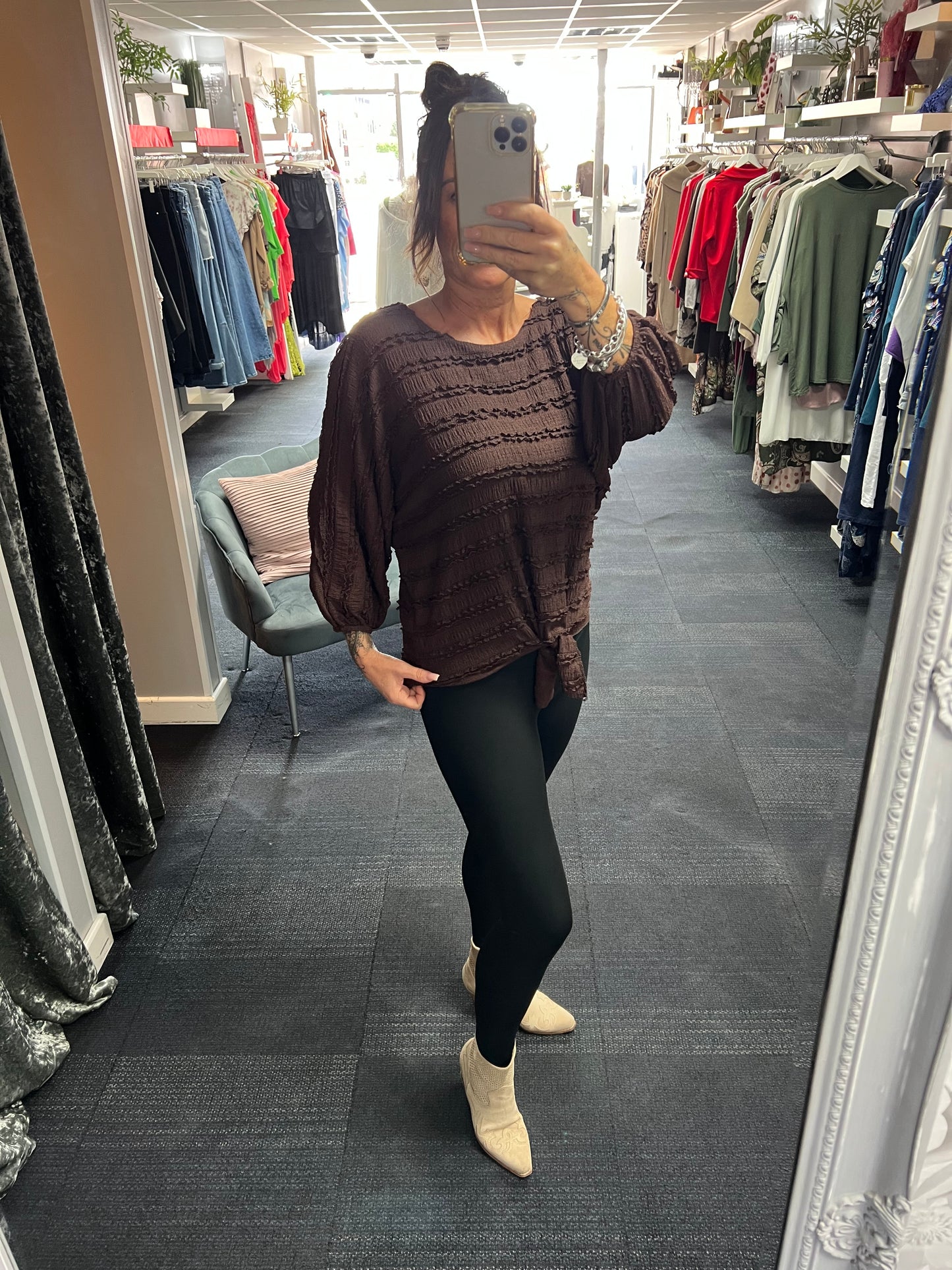 Ruffled Tie Top