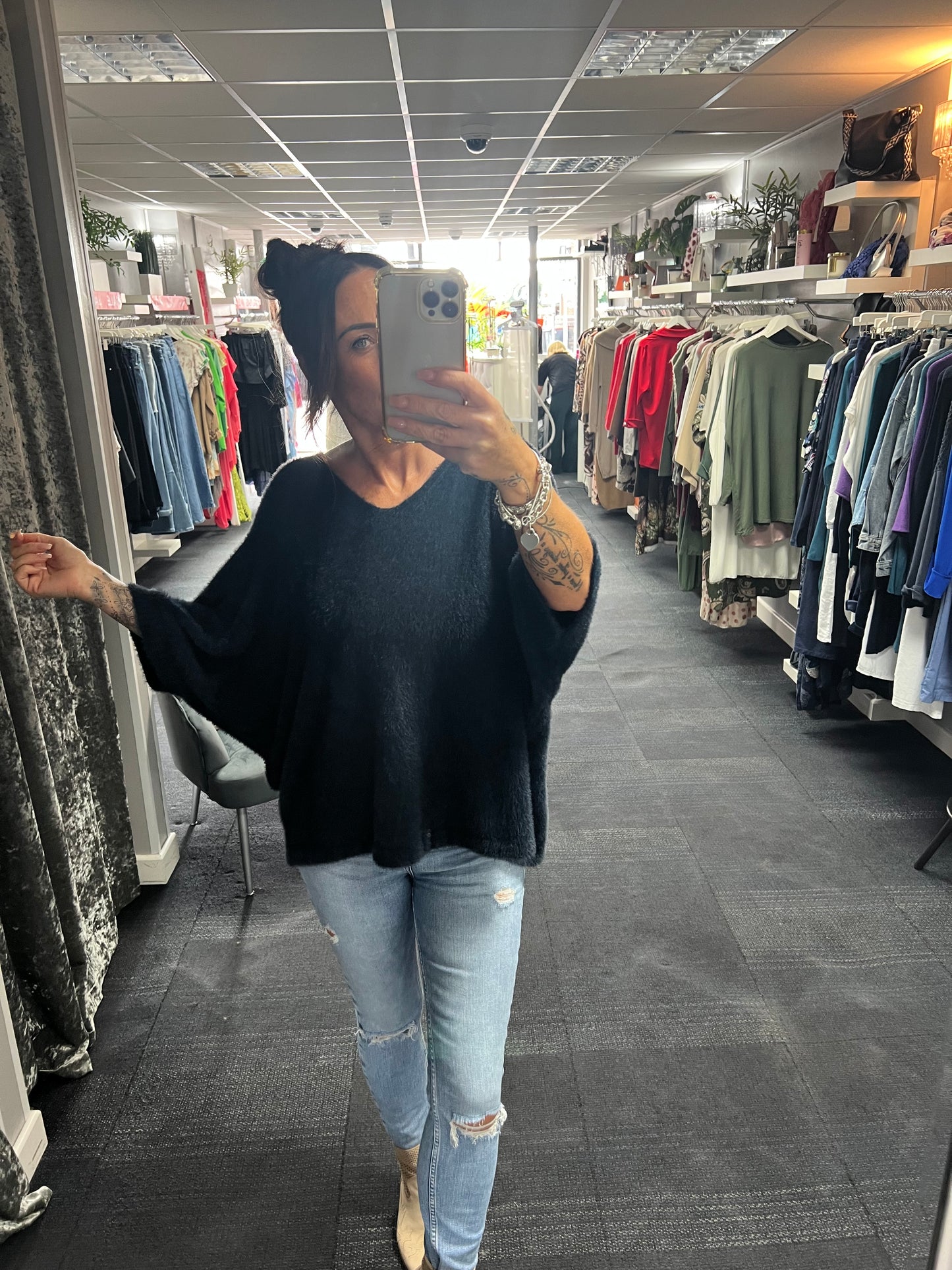 Fluffly V Neck Knit