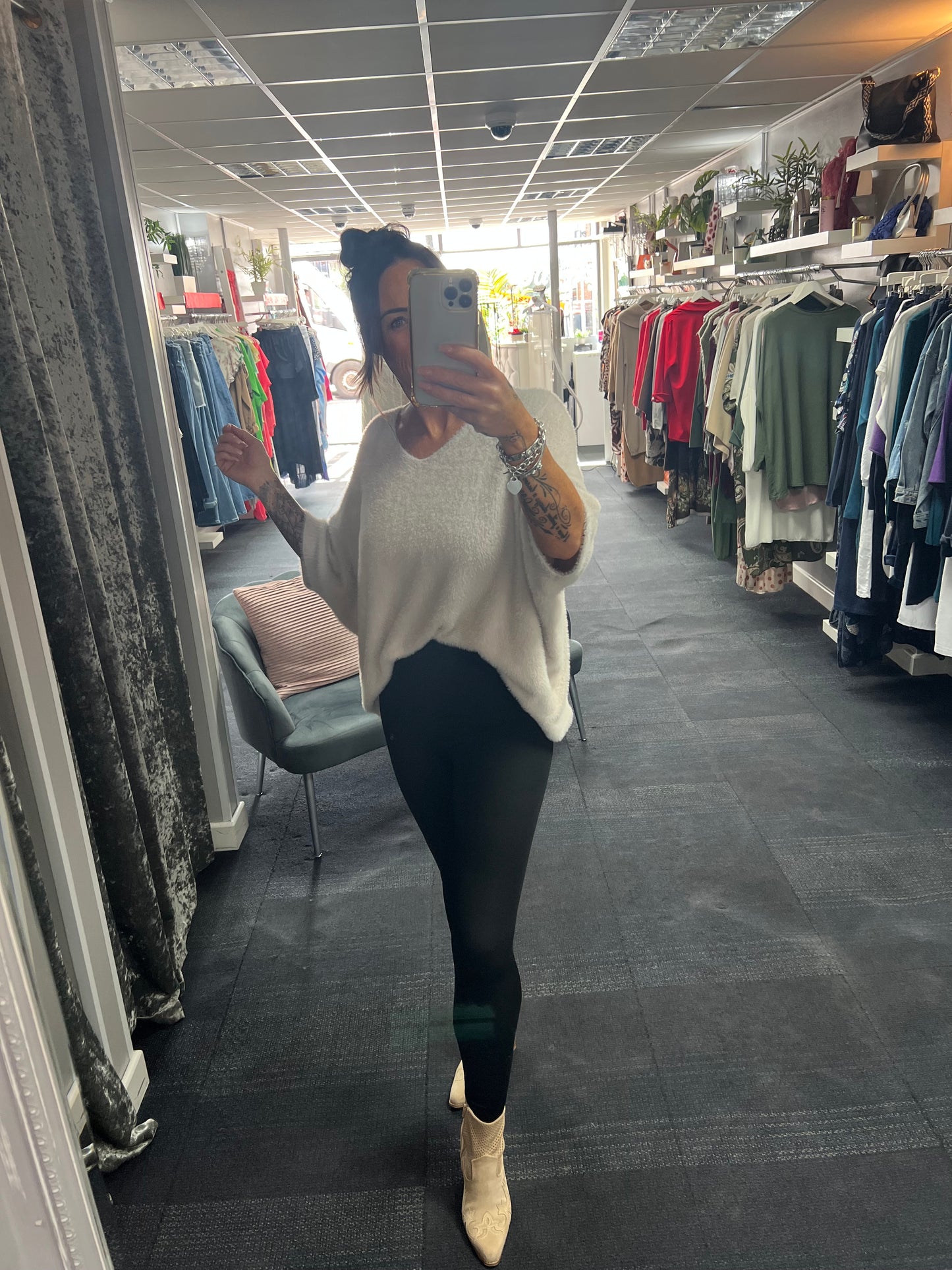 Fluffly V Neck Knit