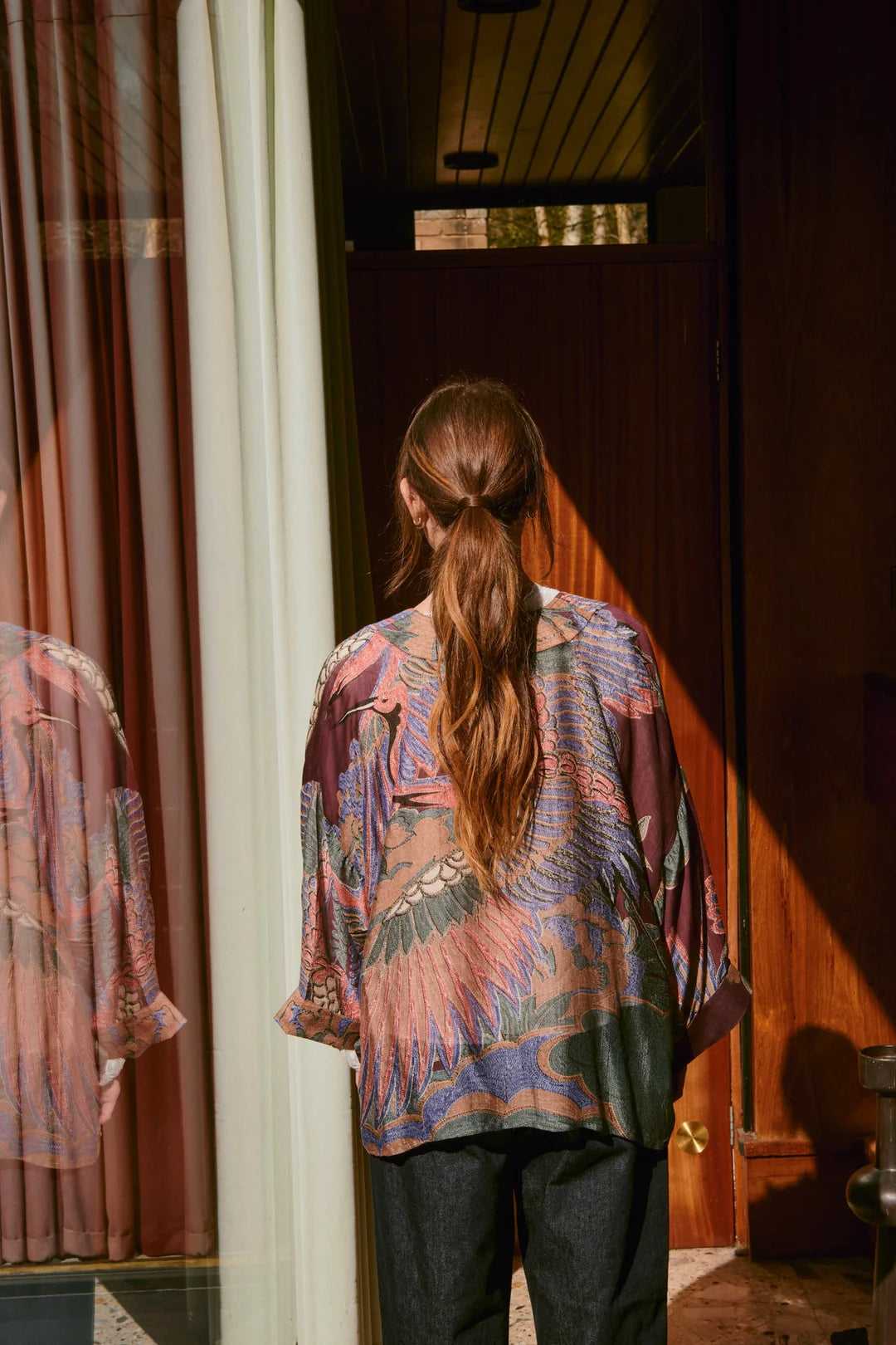 OHS Crane Plum Kimono