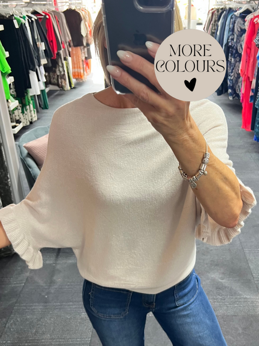 Frill Sleeve Knit